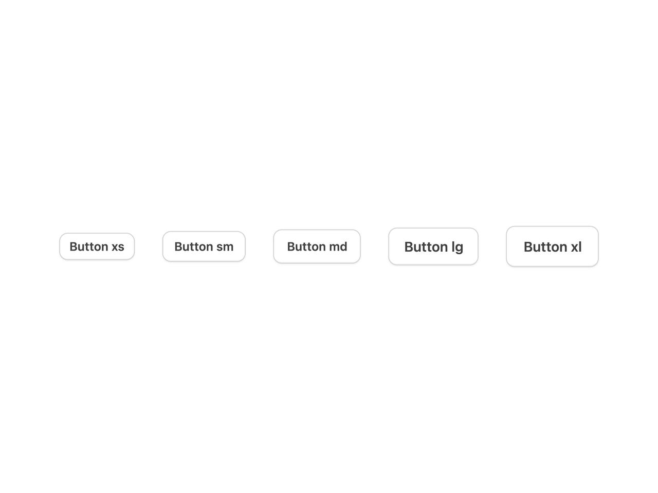 Secondary button sizes preview