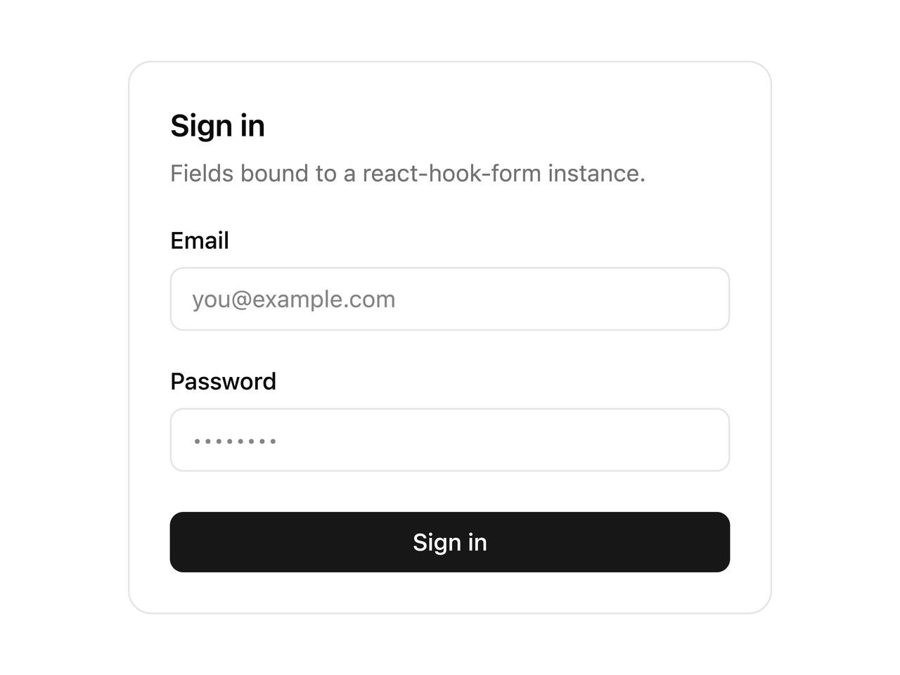 React Hook Form integration preview