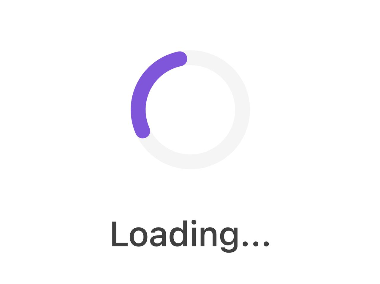 Line simple loading indicator with label preview