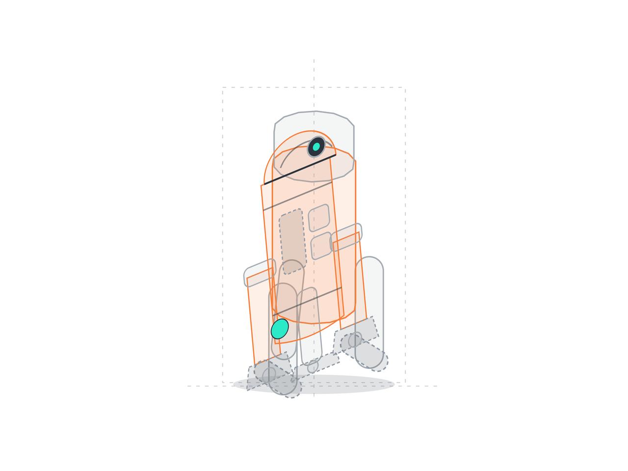 Blueprint isometric droid preview