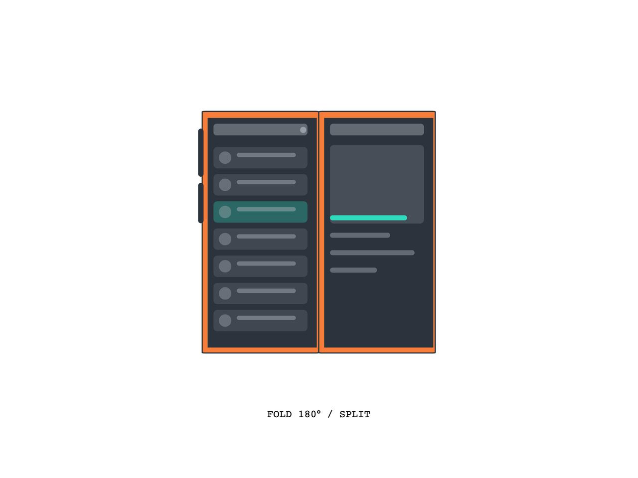 Split screen fold preview