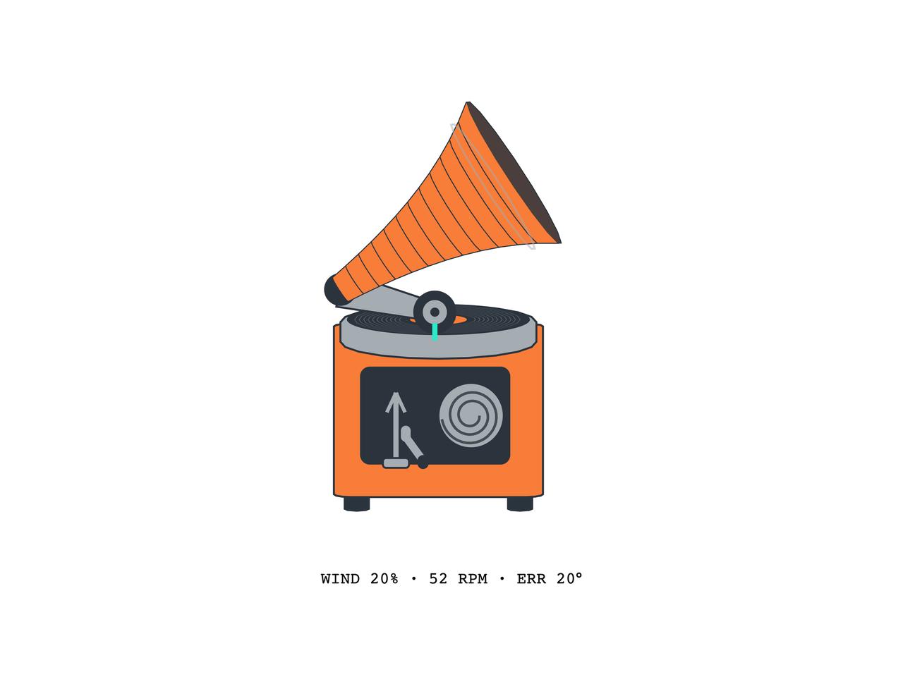 Controlled wind gramophone preview