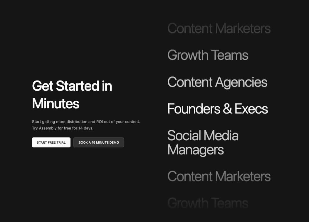 CTA with Text Marquee preview