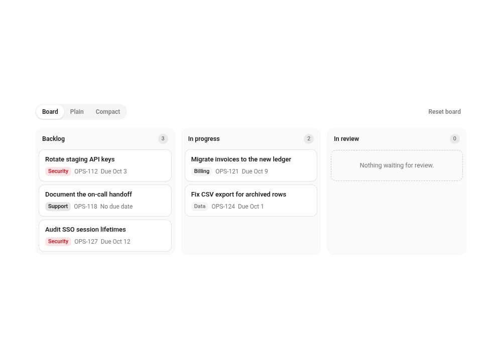 Kanban Board preview