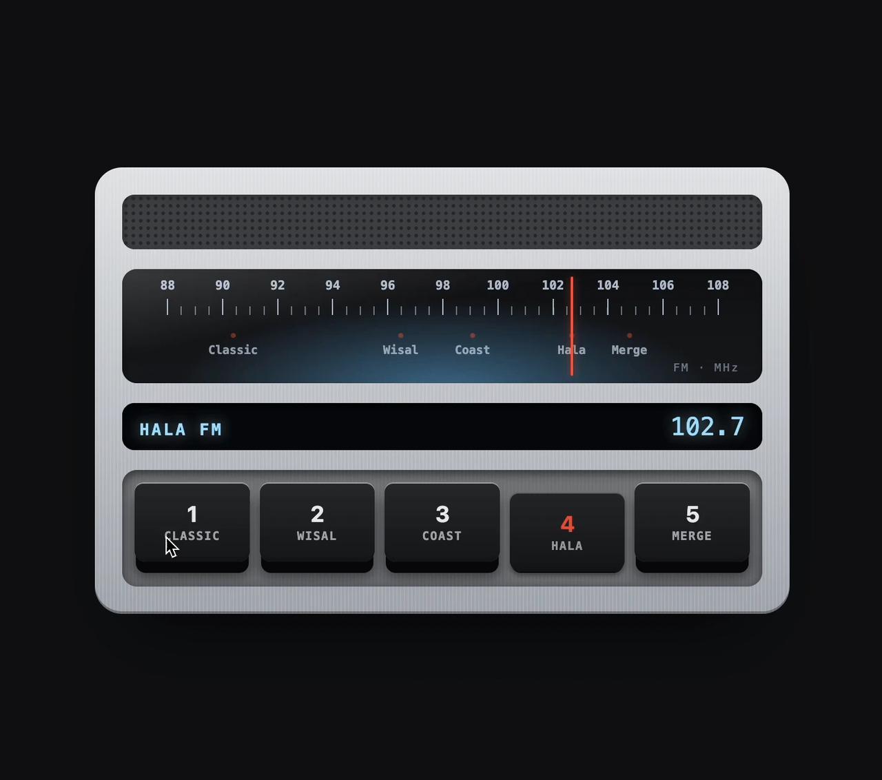 Hi-fi theme preset keys preview