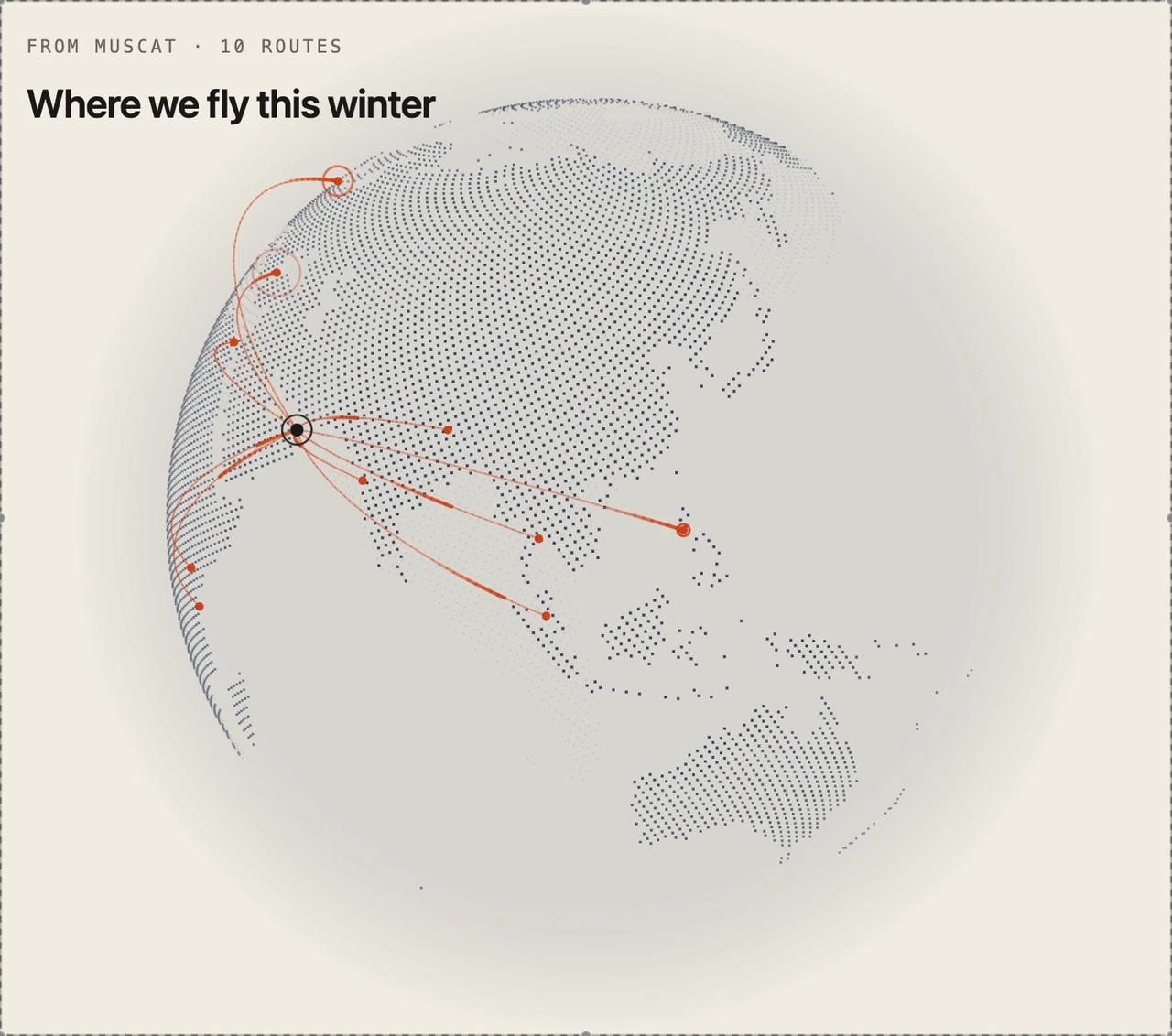 Paper theme route globe preview