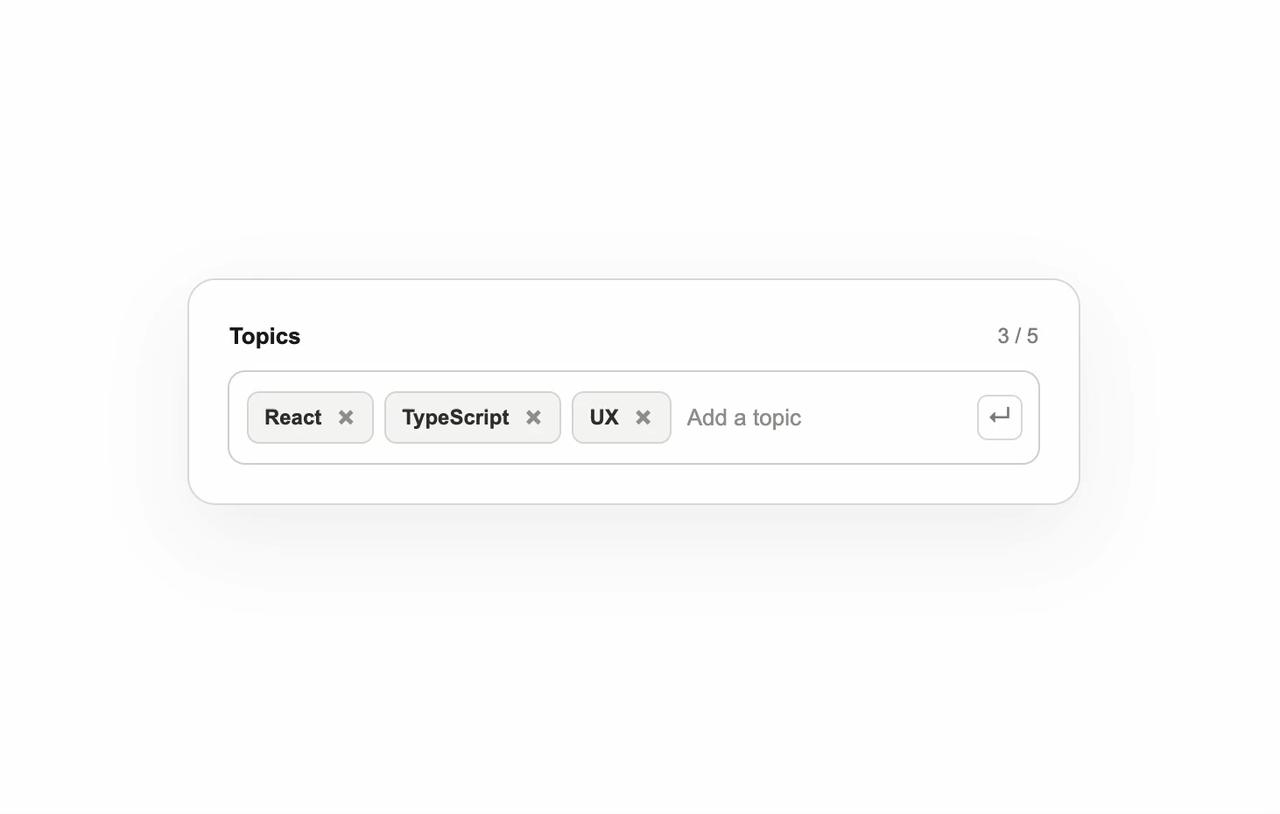 Smart Tag Input preview