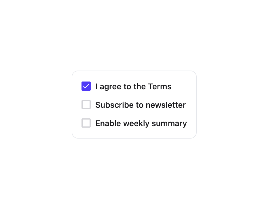 Checkbox preview