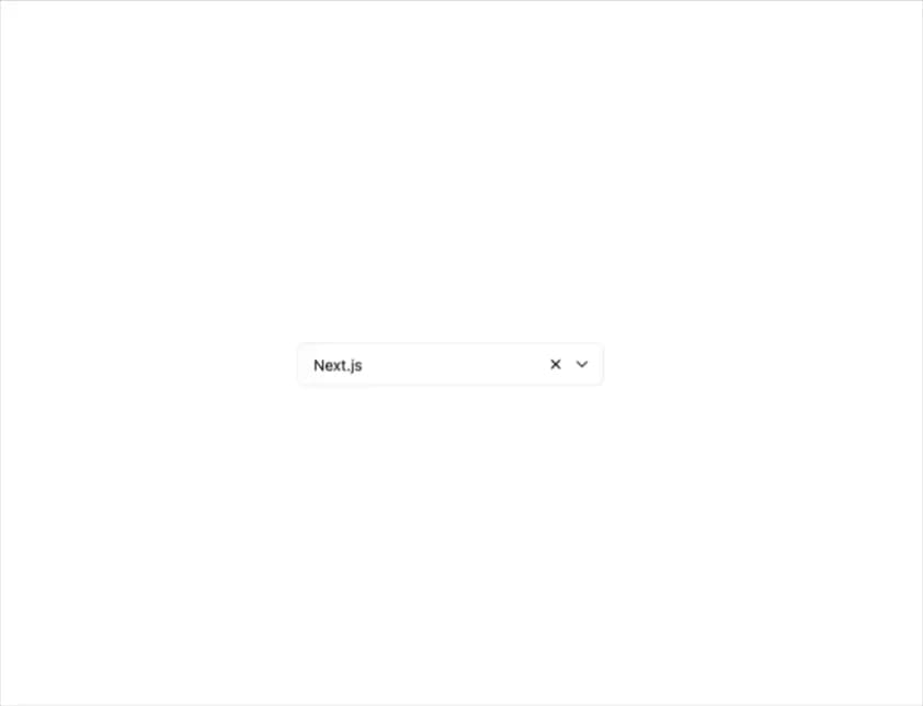 Clearable input with chevron toggle preview