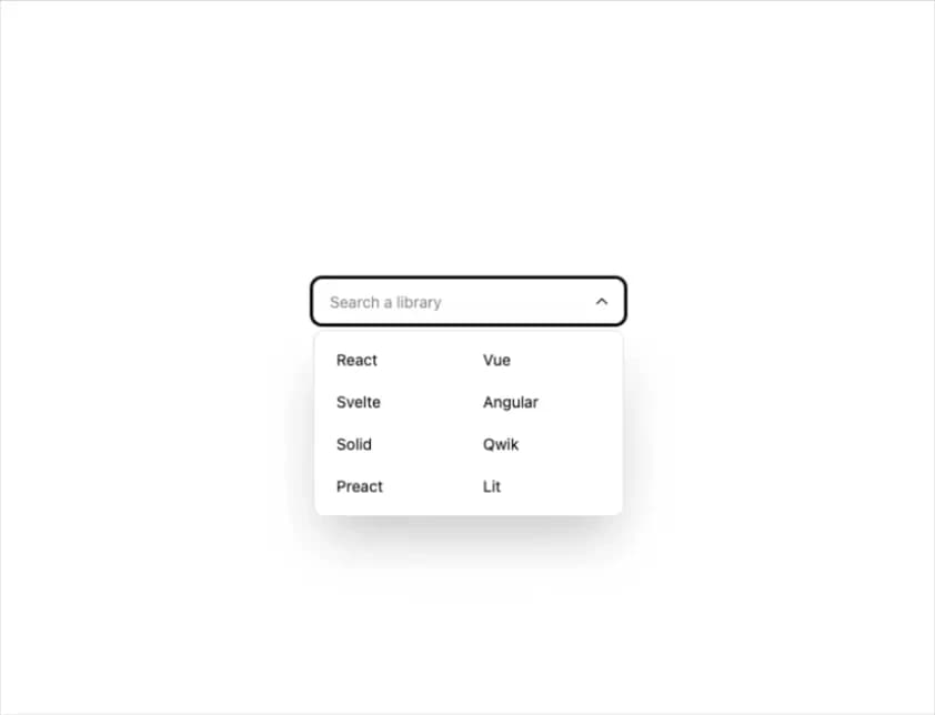 Grid layout autocomplete preview