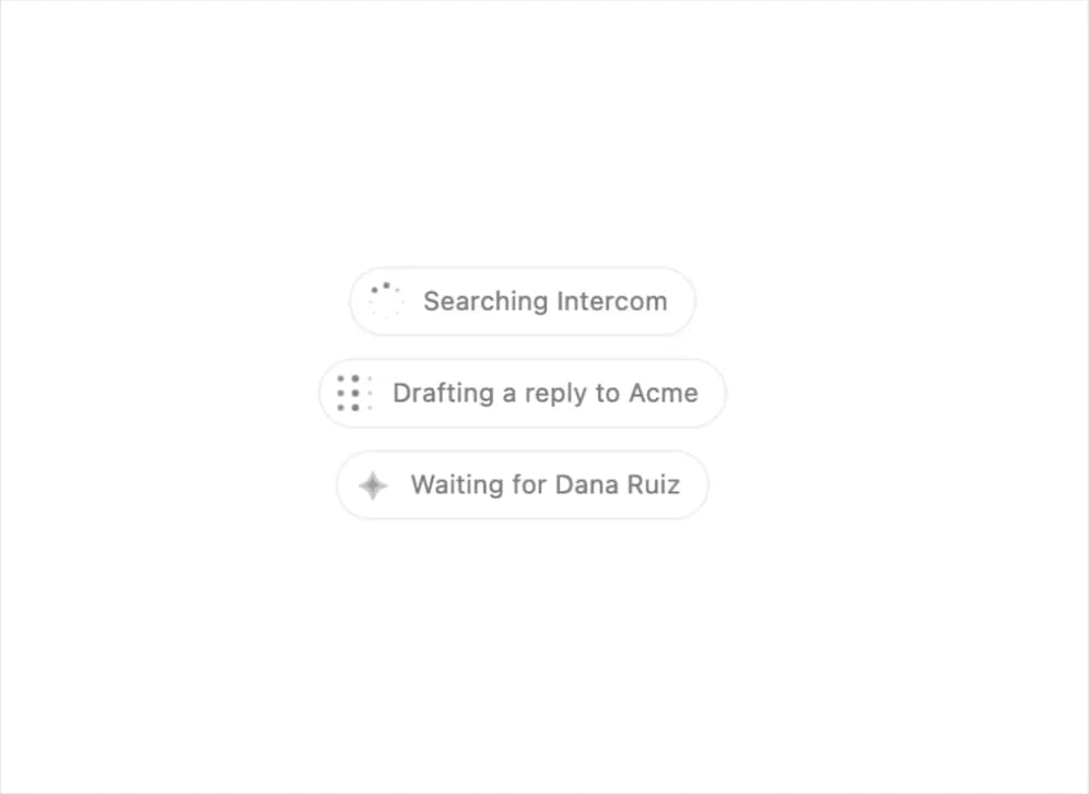 Agent status pill preview
