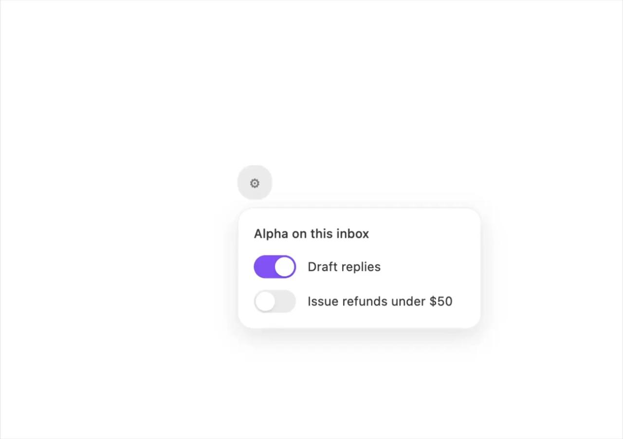 Settings popover preview
