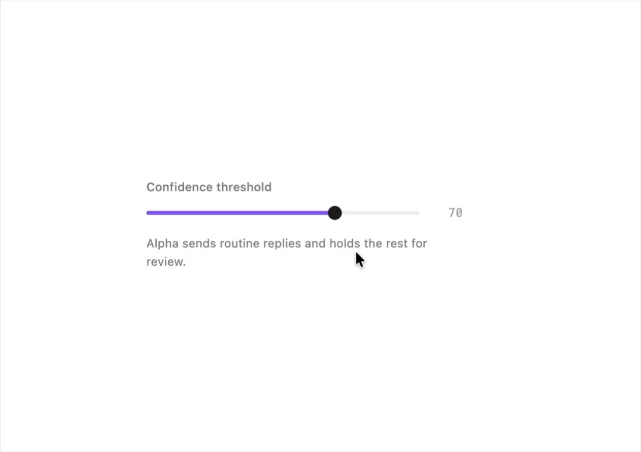 Controlled slider preview