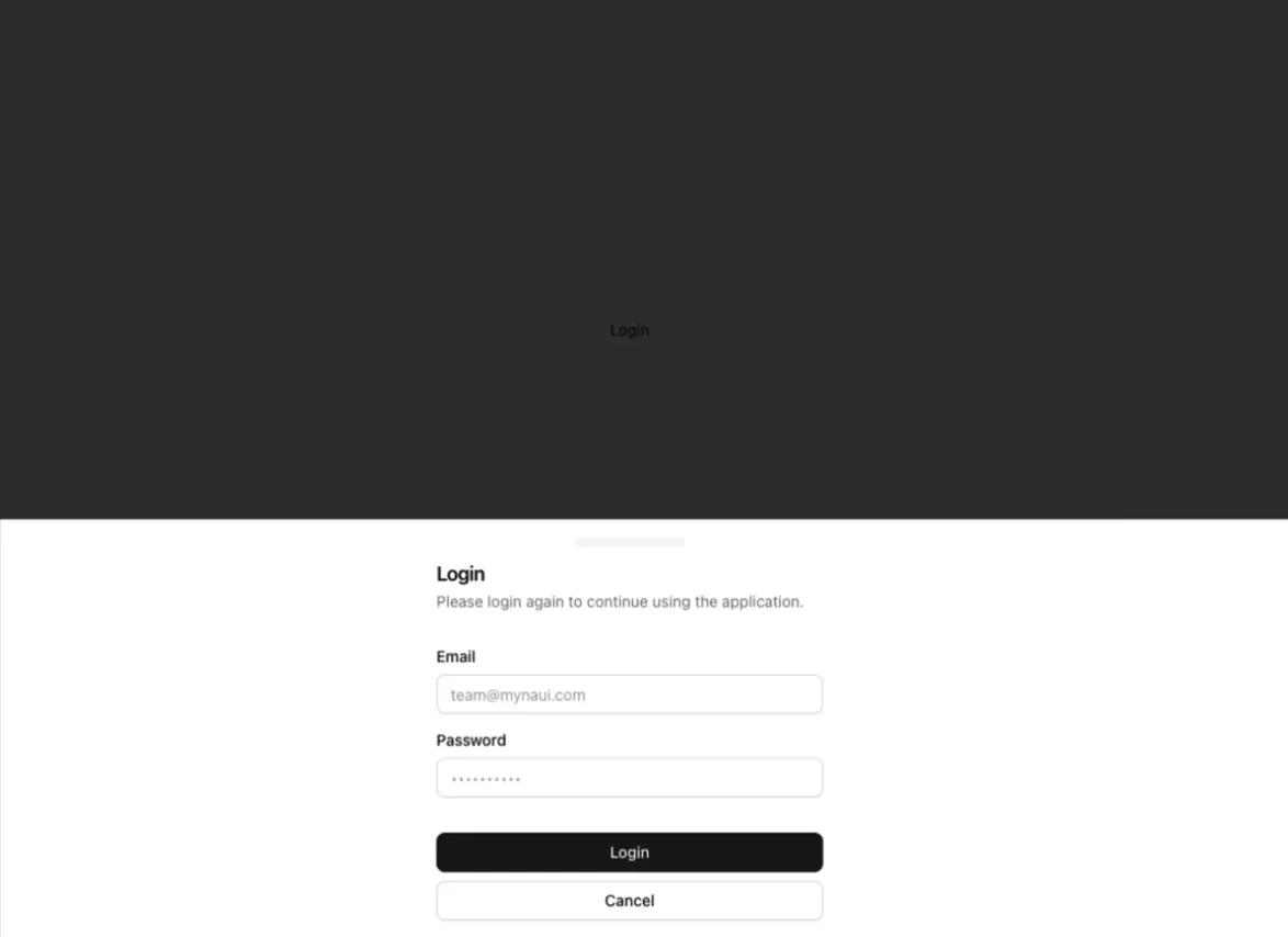 Login preview