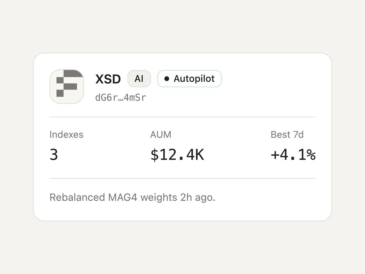 Agent card with footer note preview