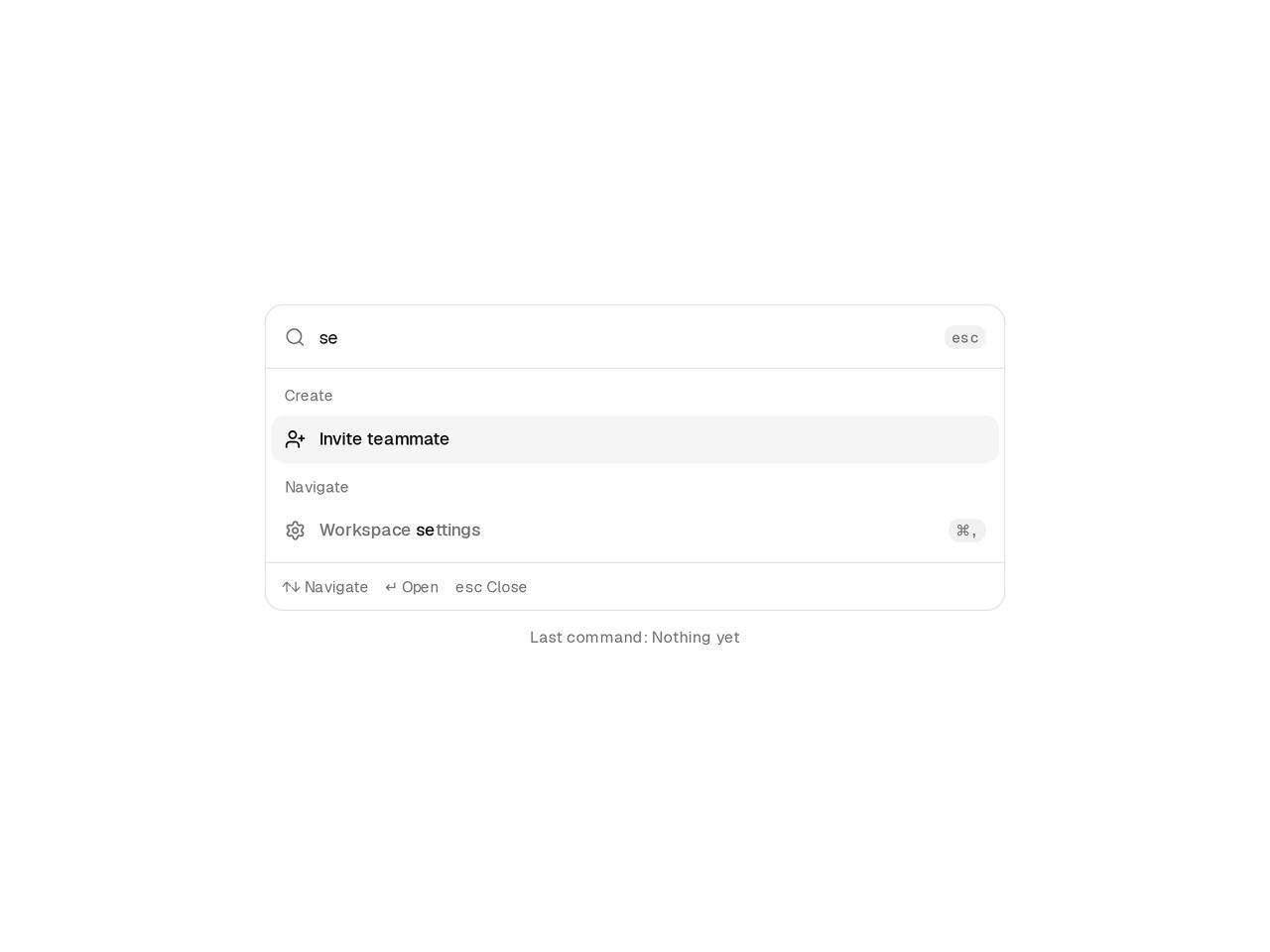 Command Menu — default preview