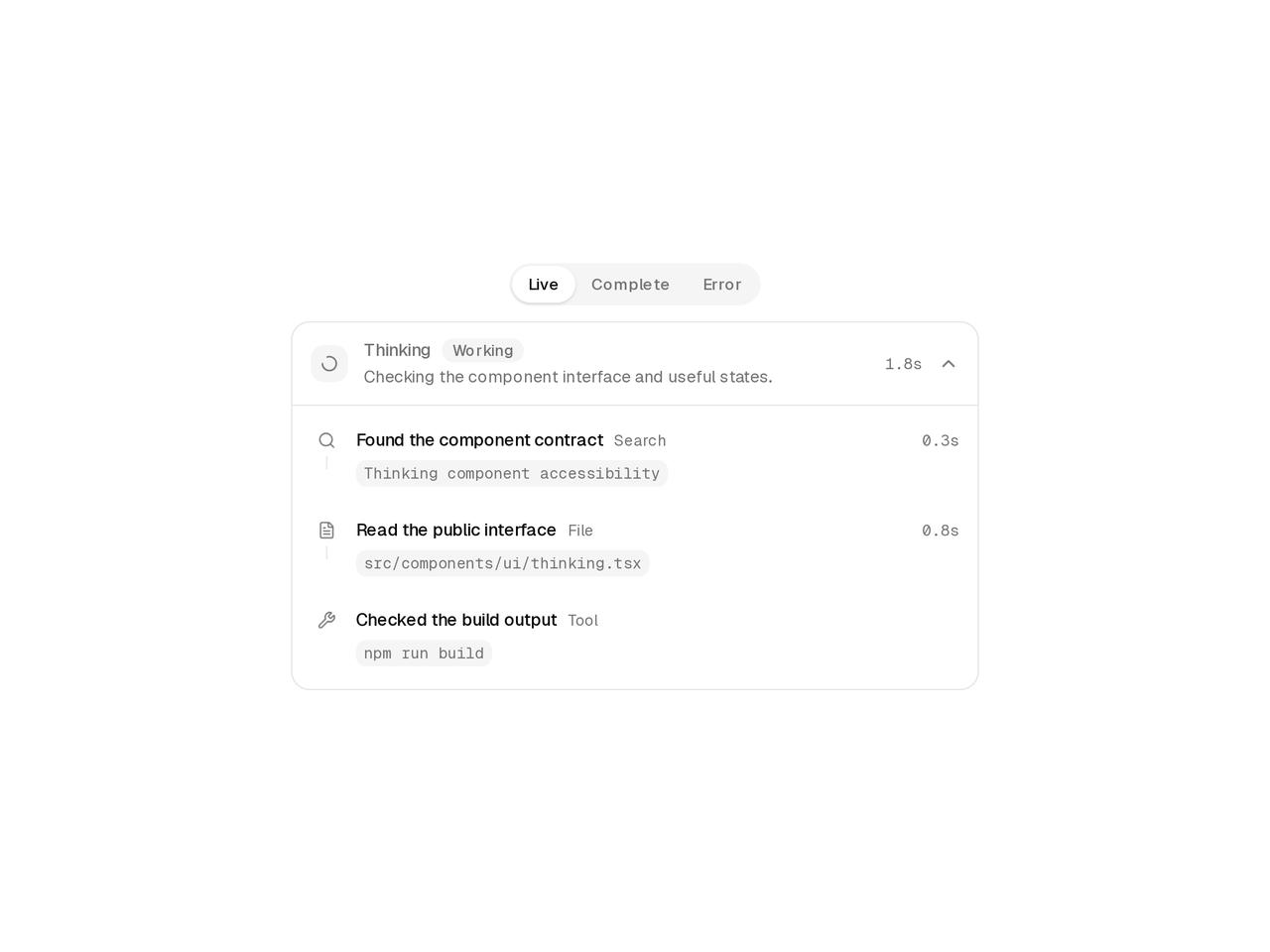 Thinking — default preview