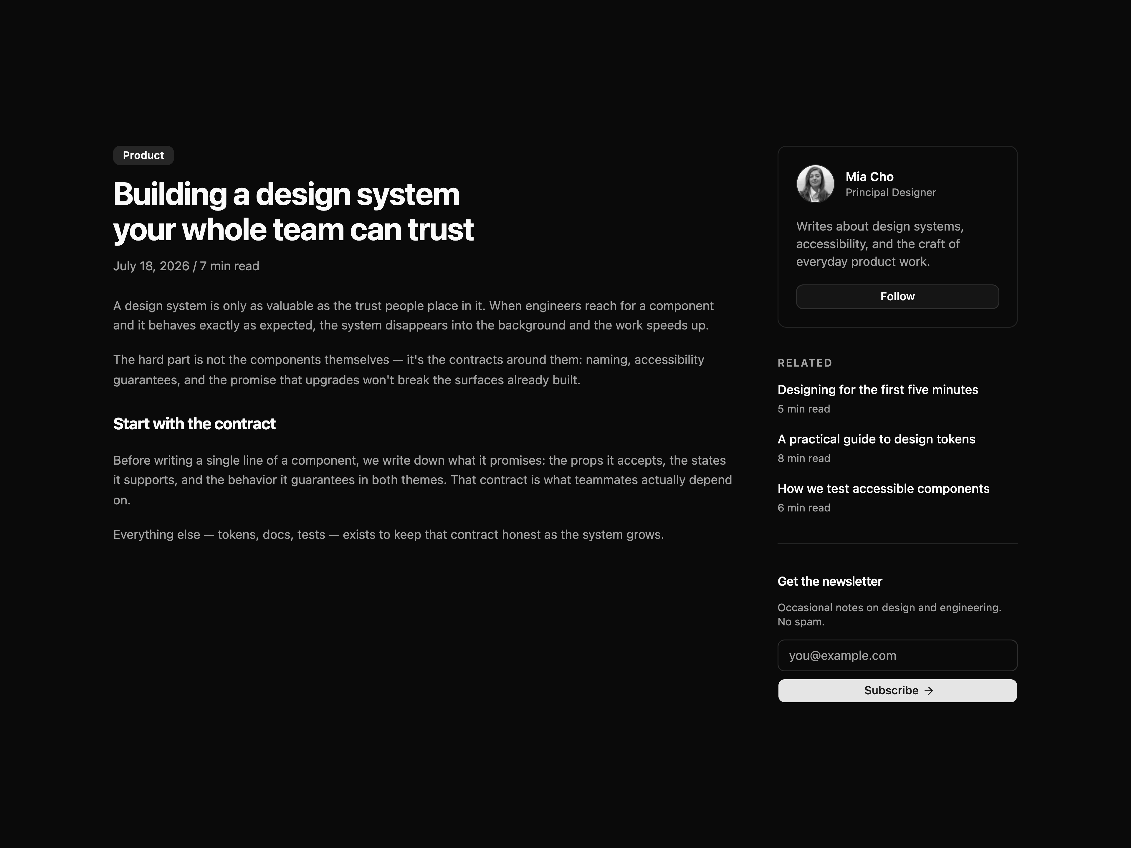Article With Author Sidebar