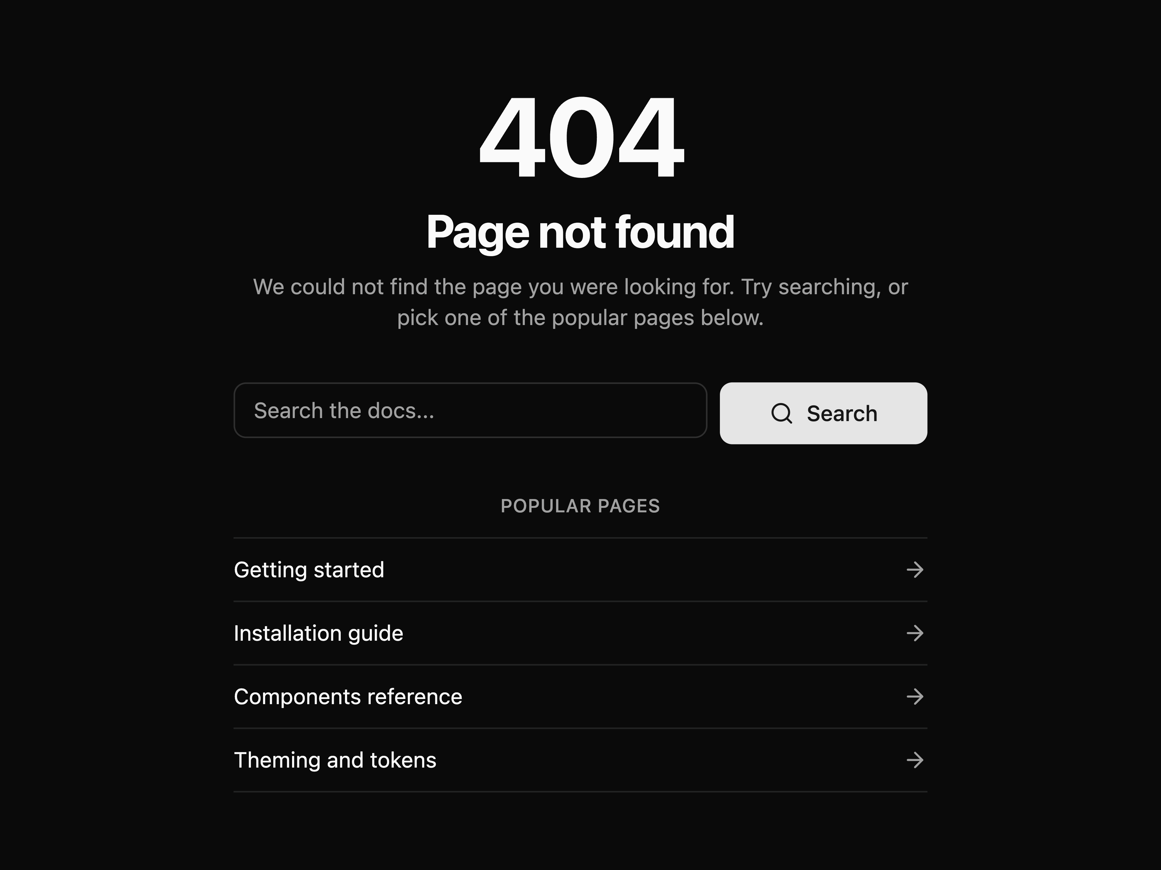 404 Search And Popular Links