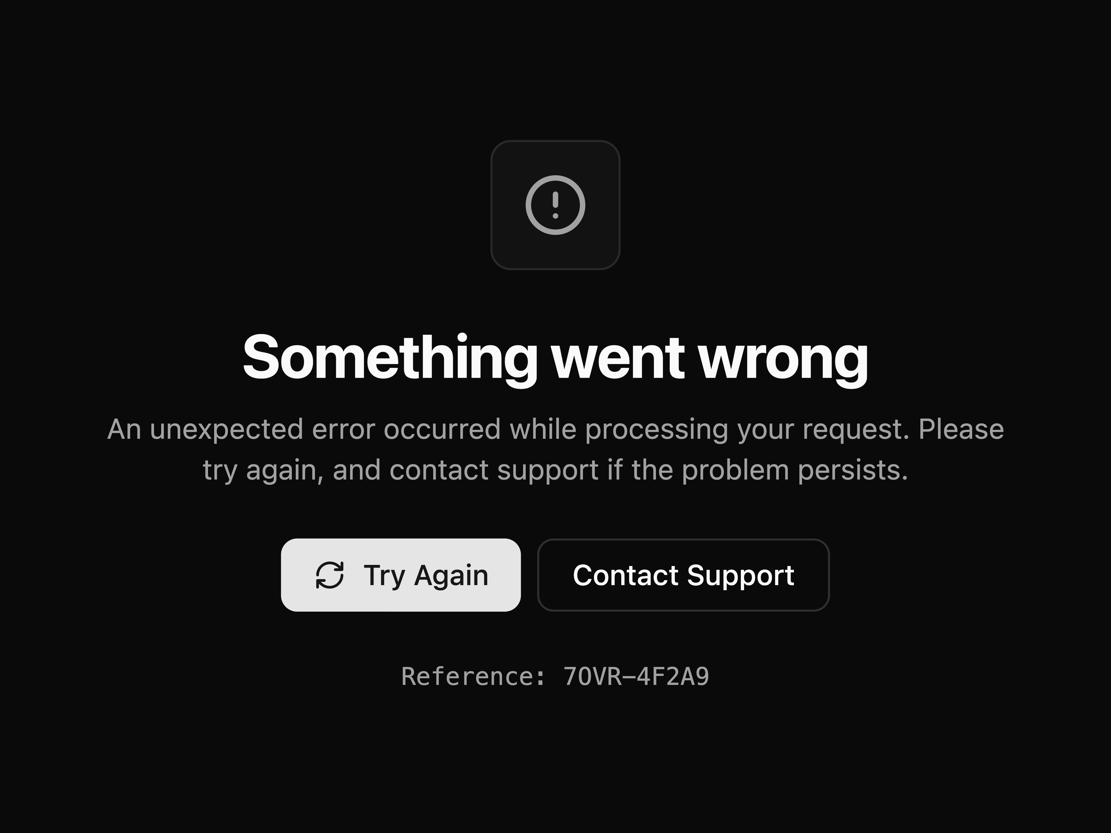 500 Server Error Page