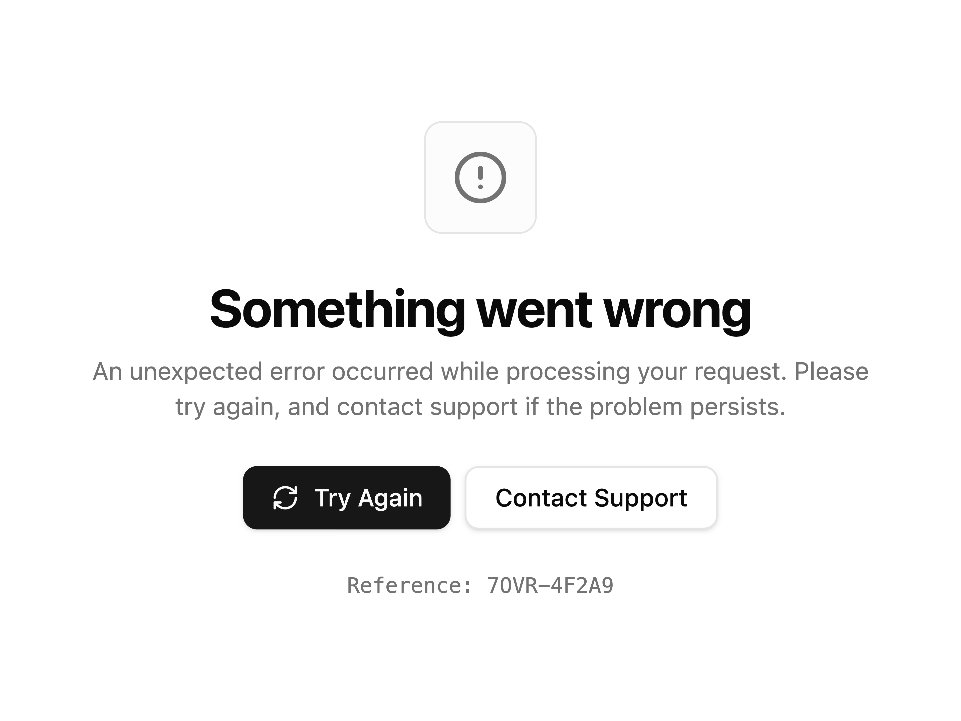 500 Server Error Page