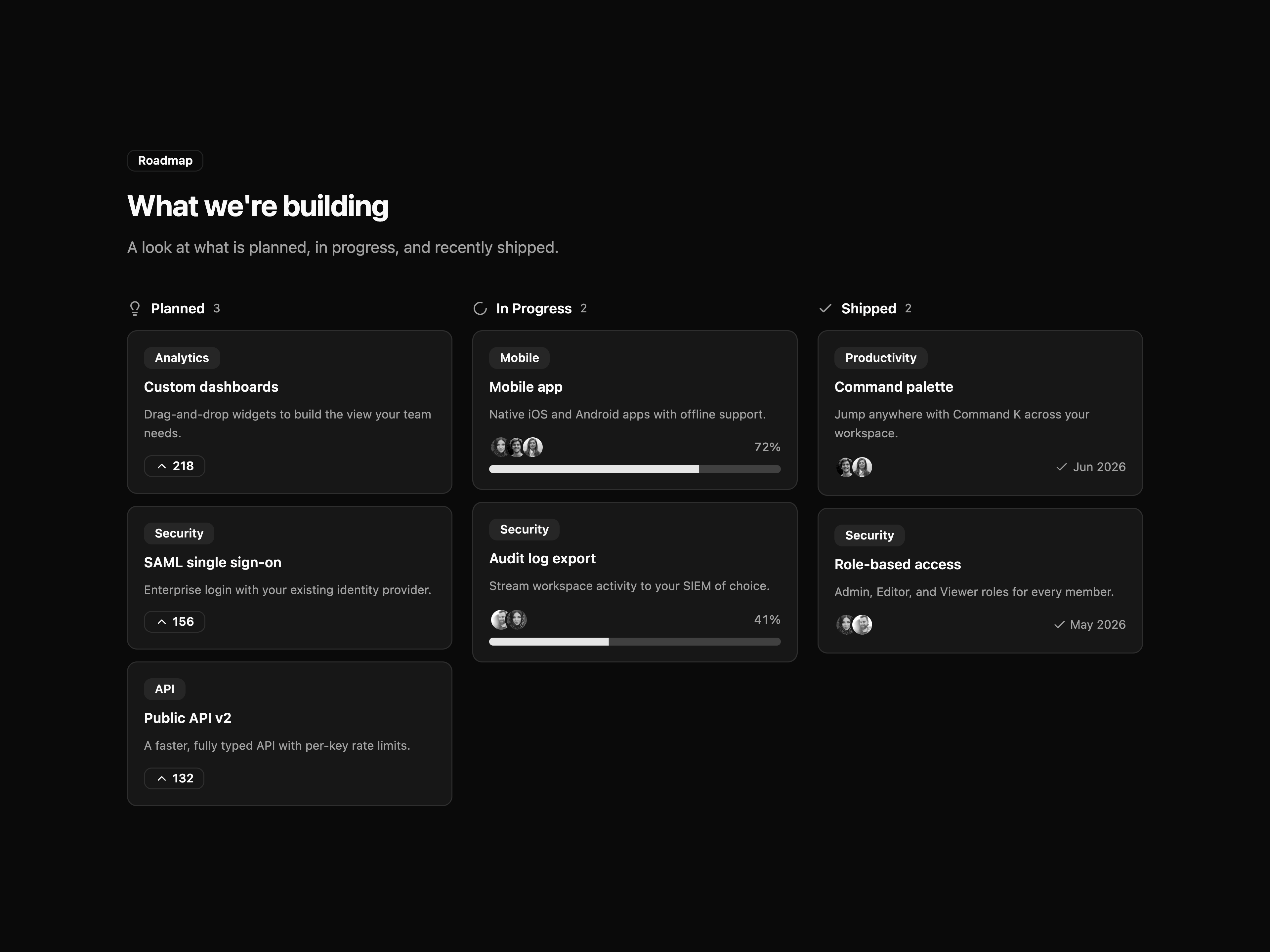 Status Roadmap Board