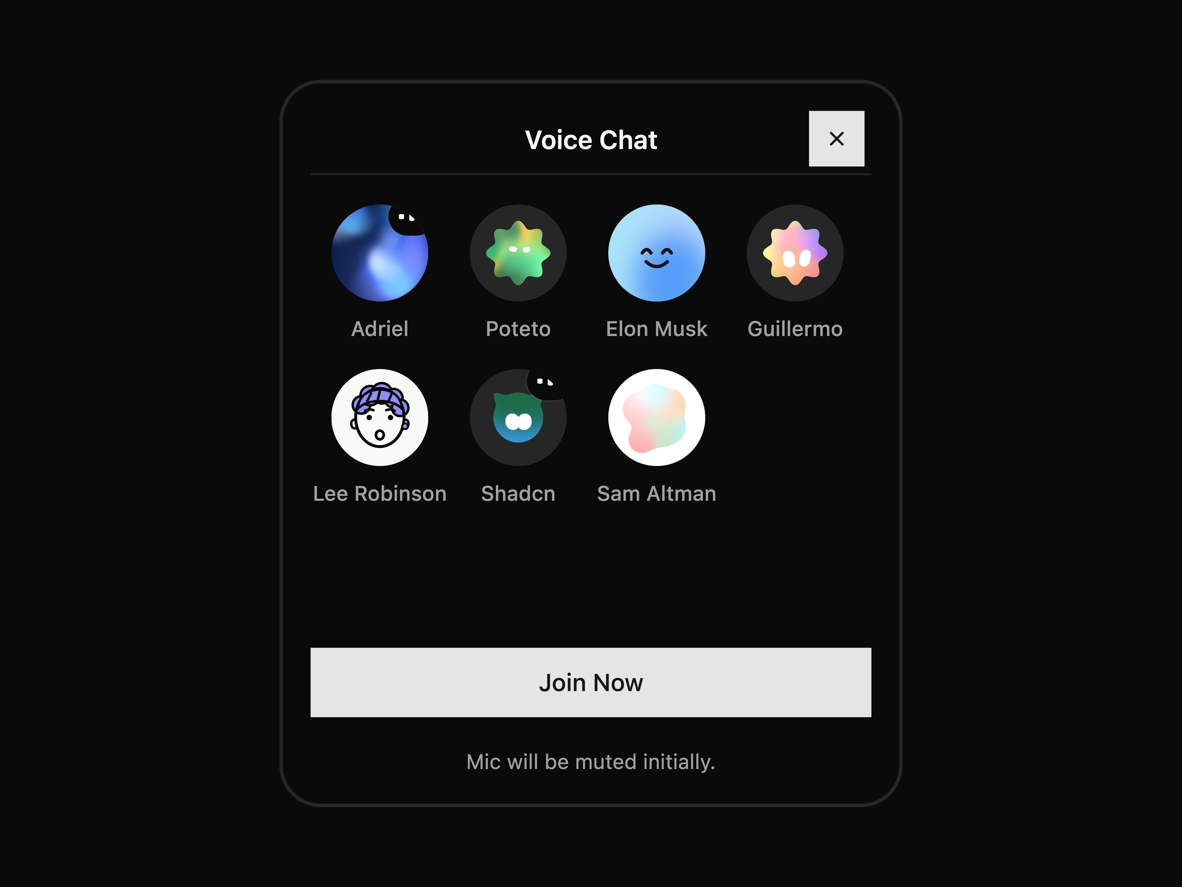 Voice Chat Widget