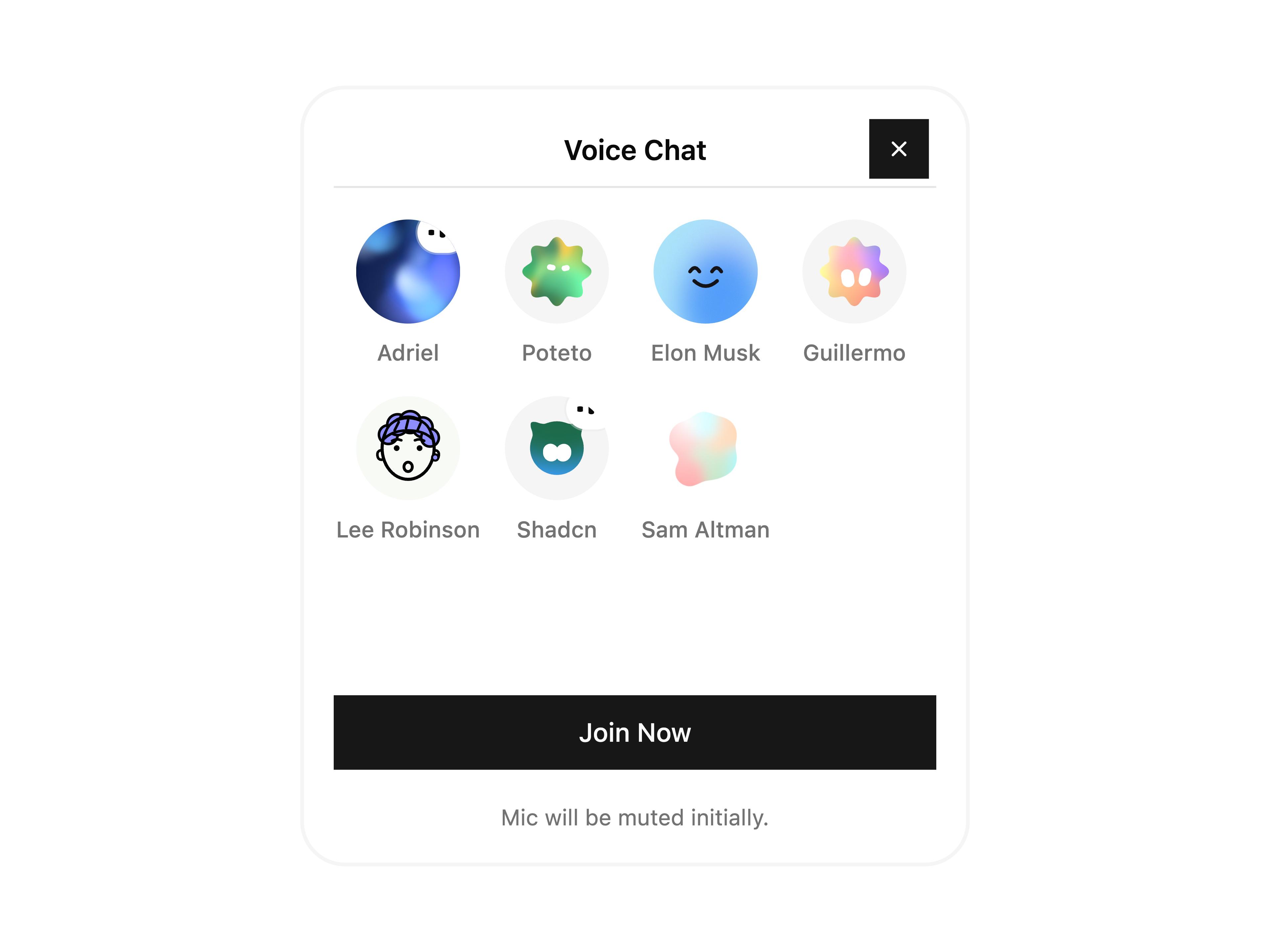 Voice Chat Widget