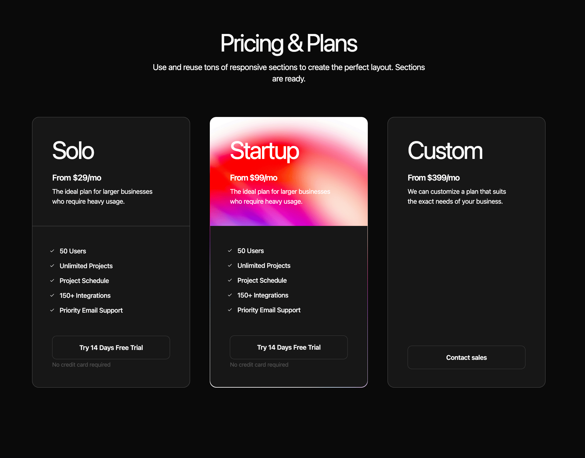 Gradient Pricing Section