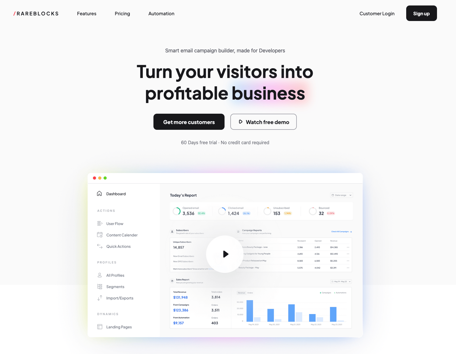 Hero Section with Responsive Navigation