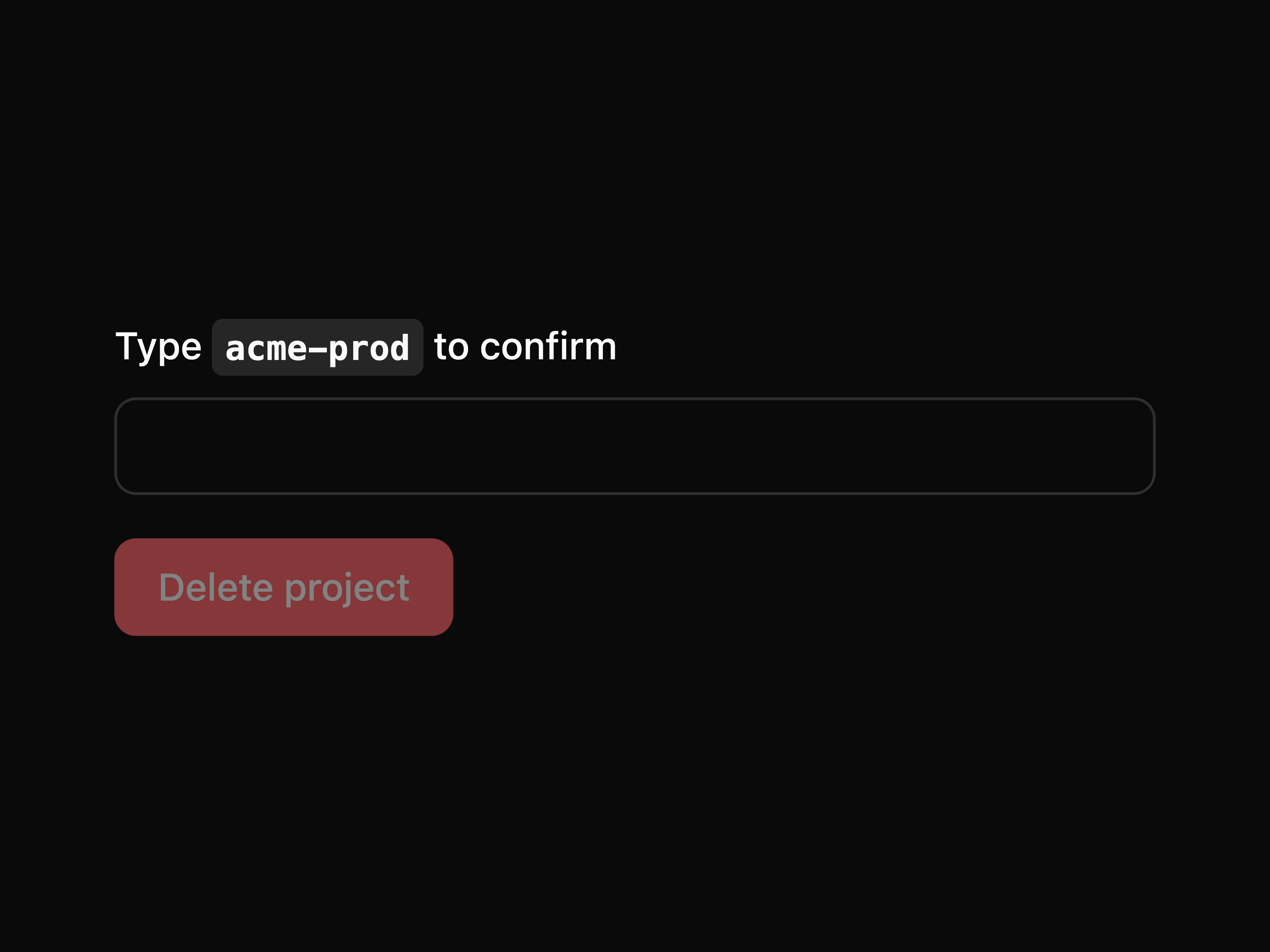 Type to Confirm