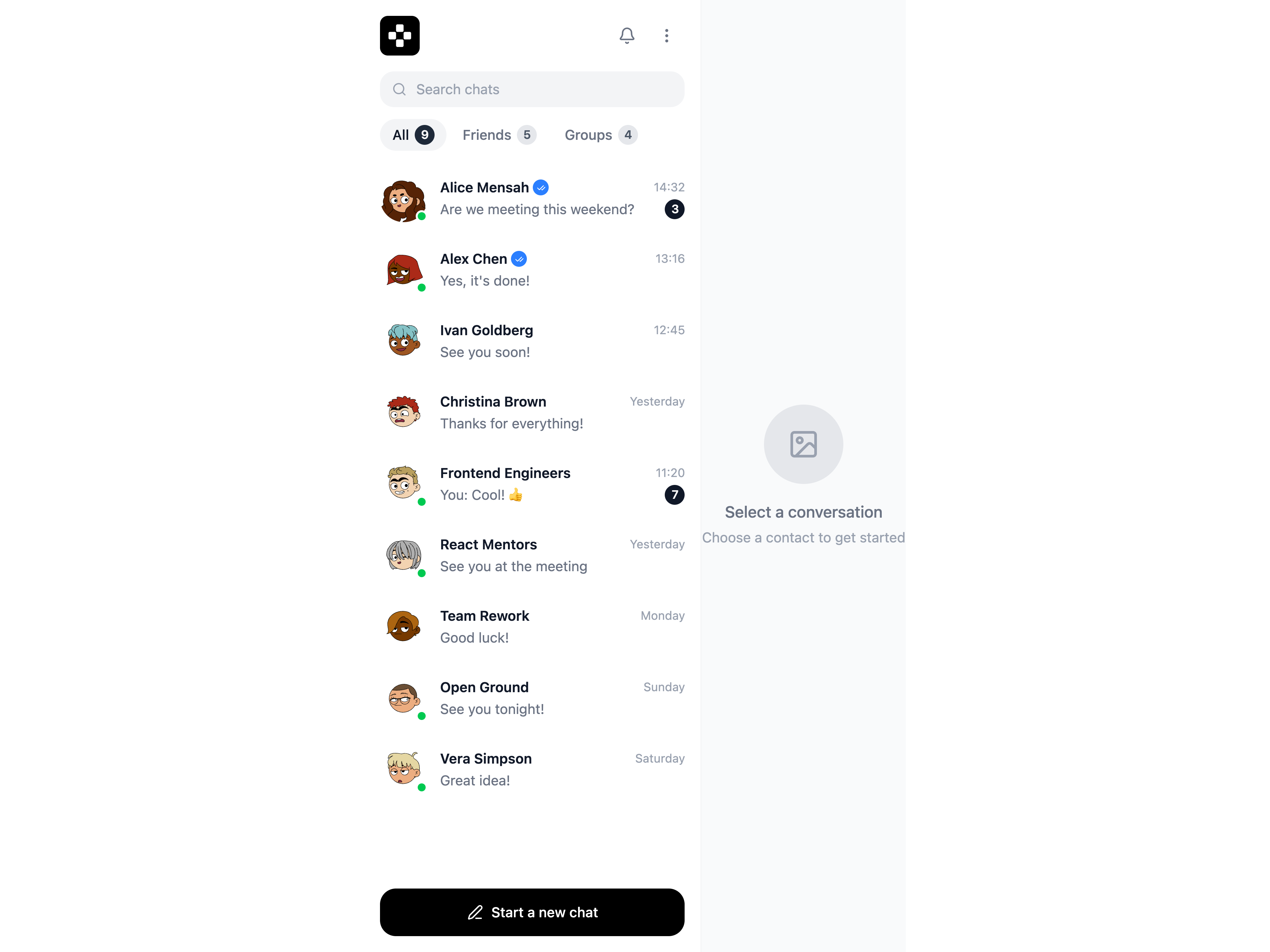 Dashboard Chat App