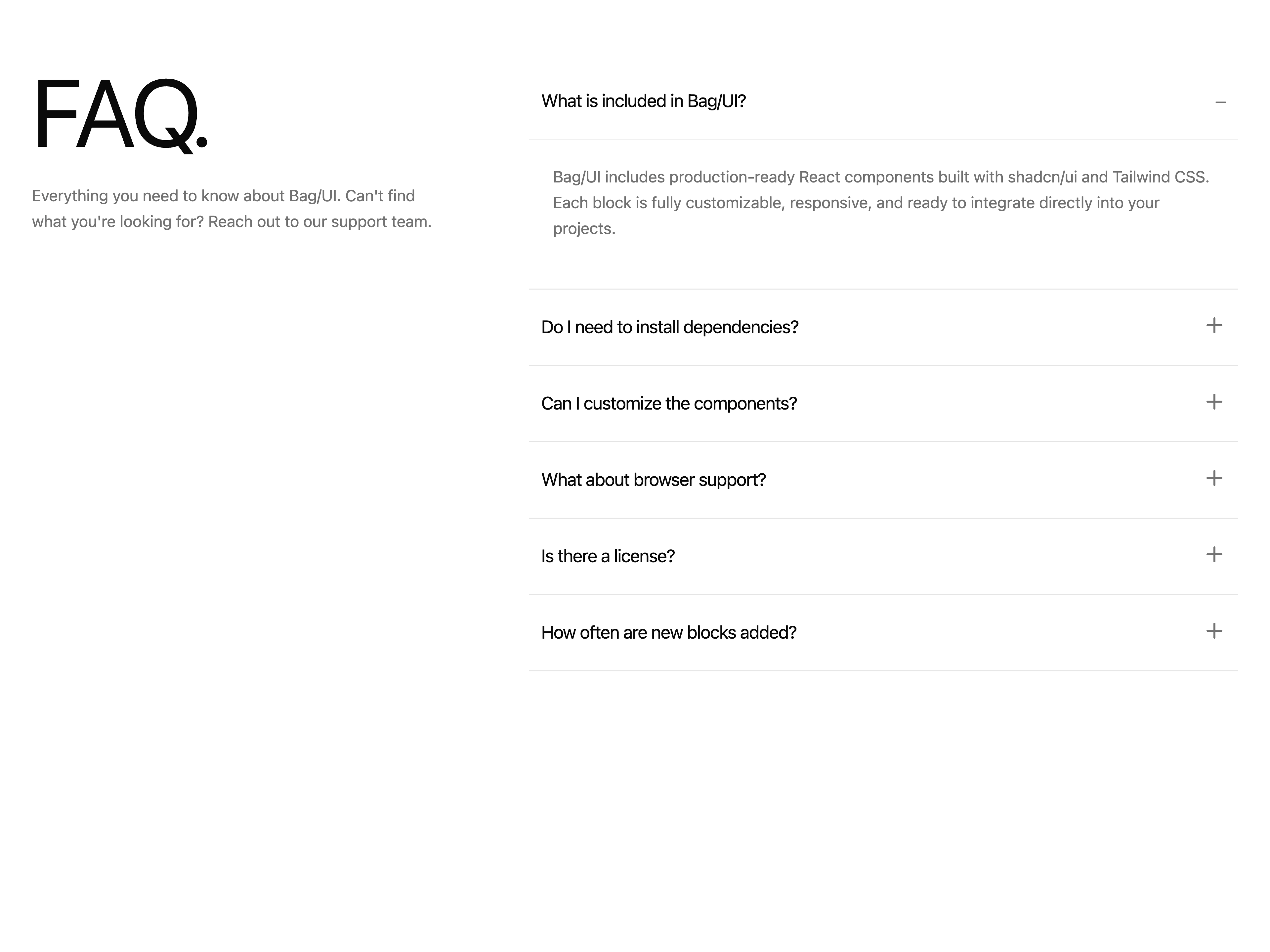 FAQ Accordion