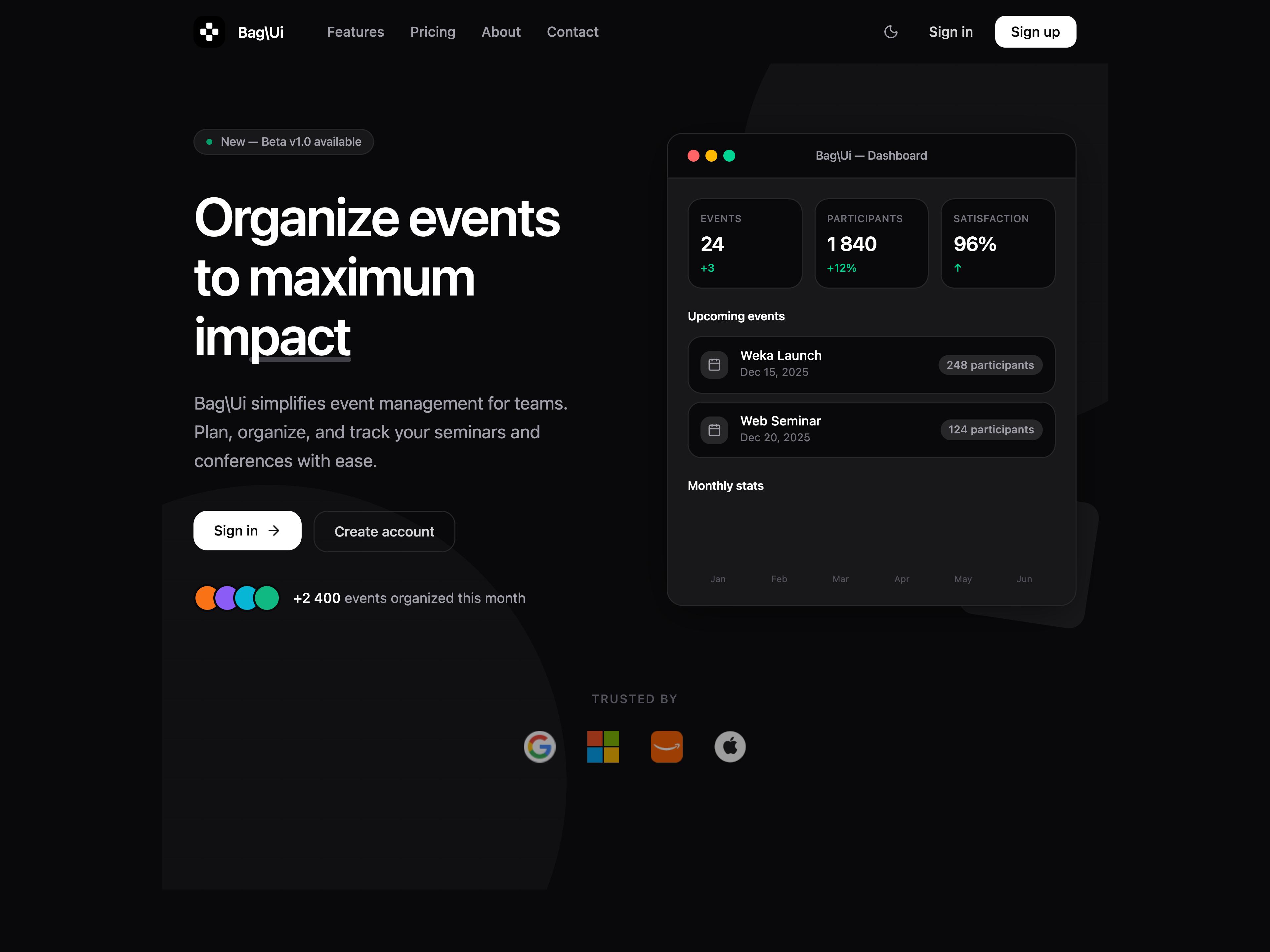 Event Dashboard Hero
