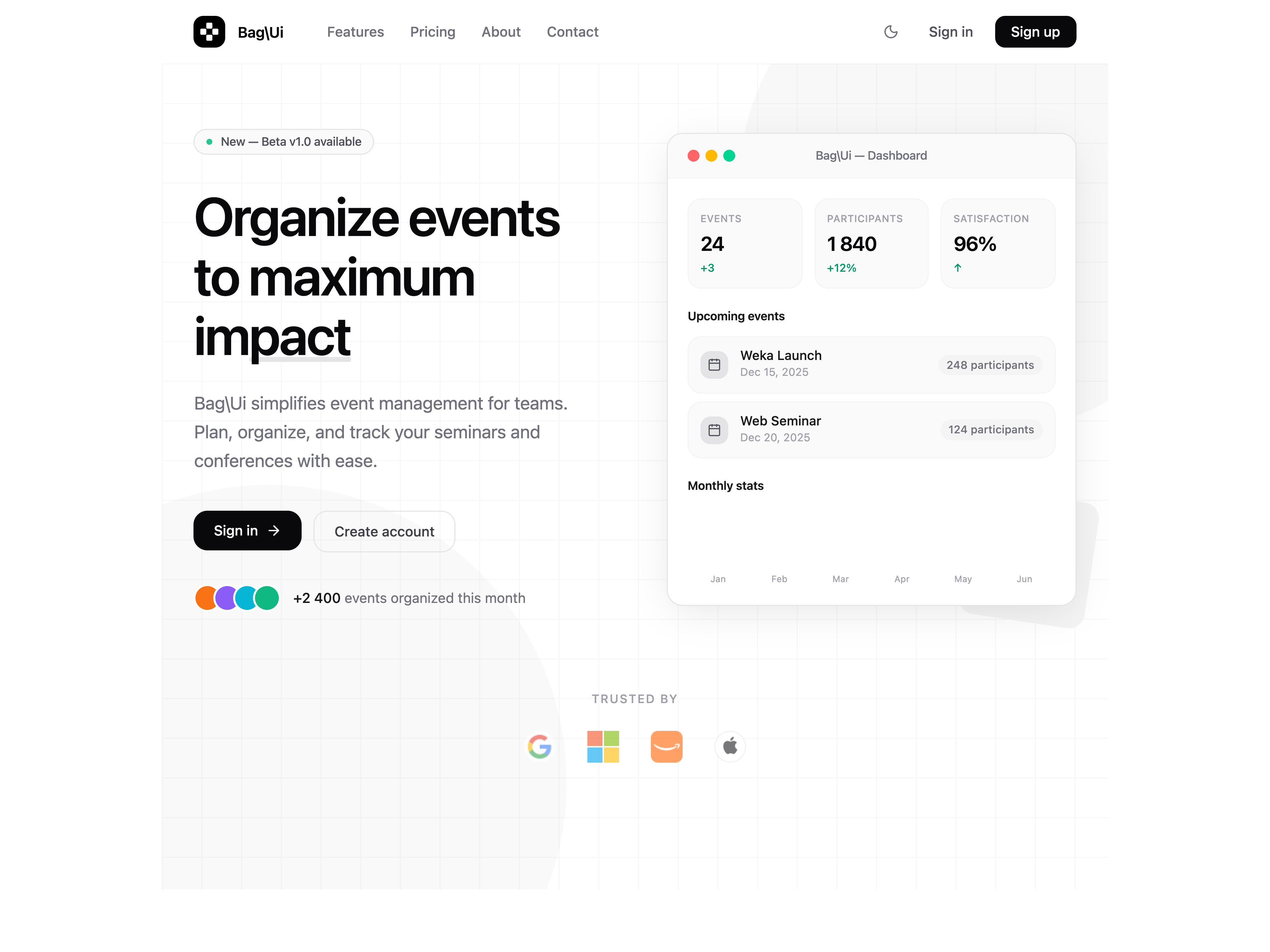 Event Dashboard Hero