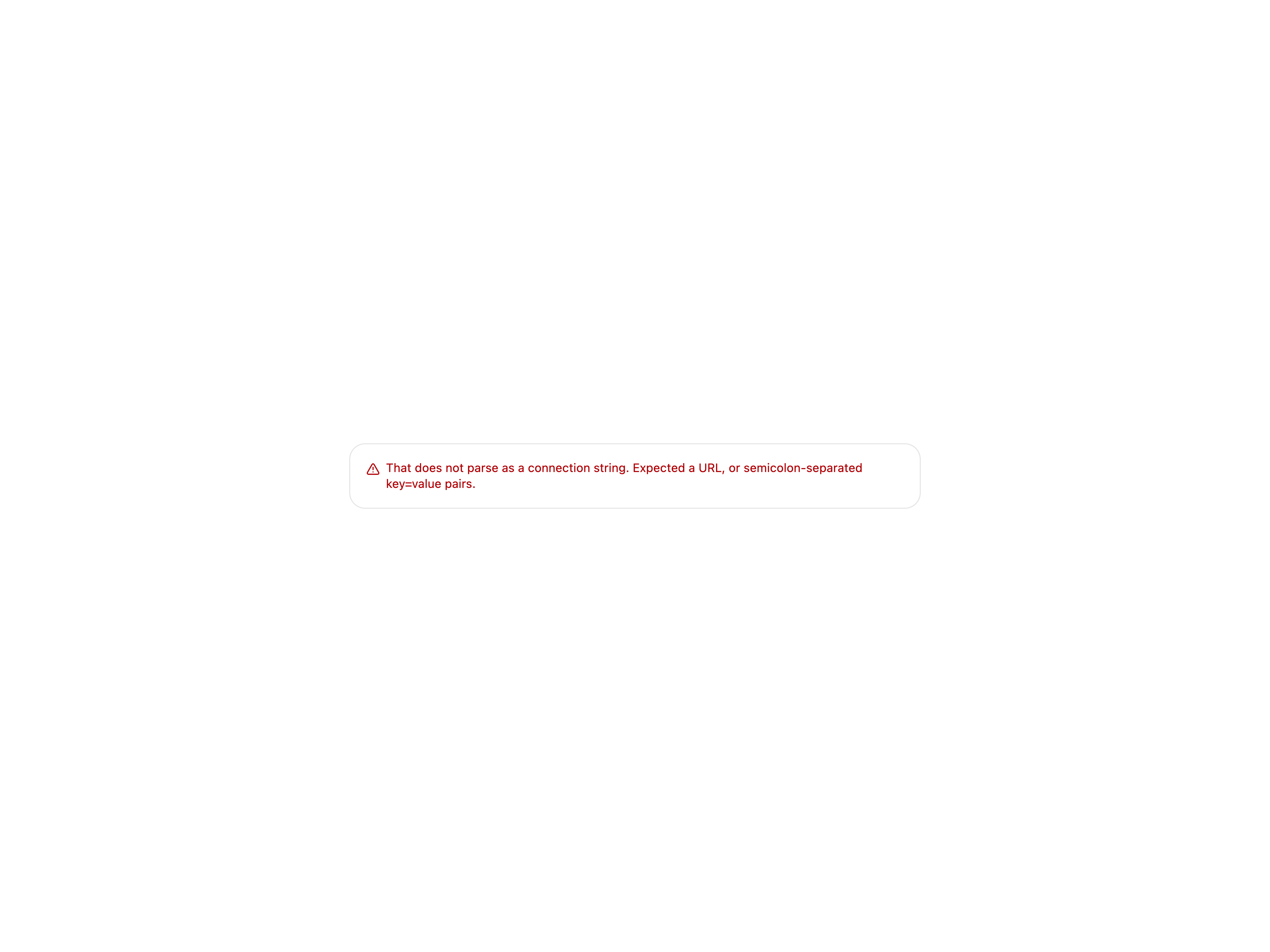 Connection String