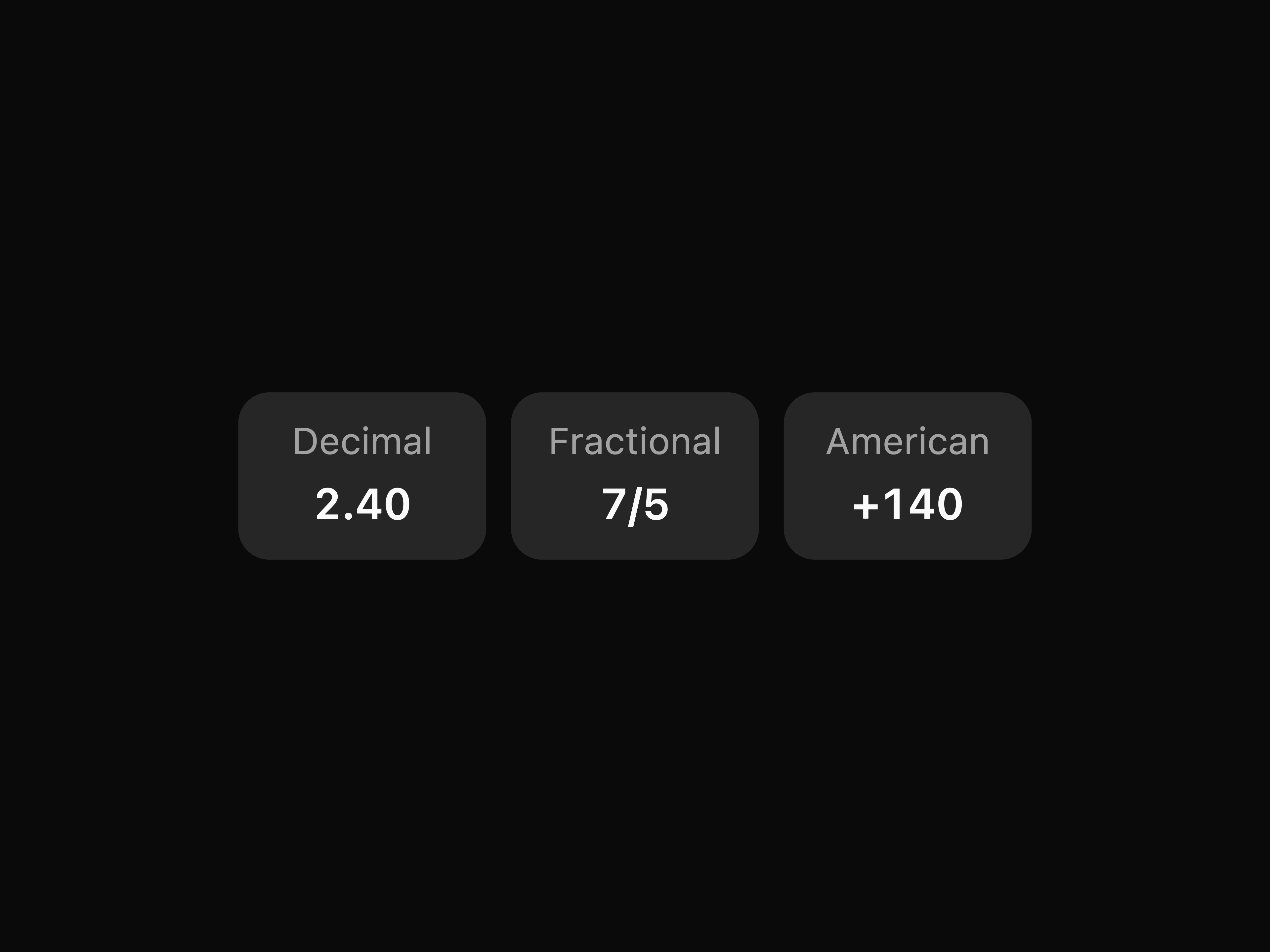 Odds Display