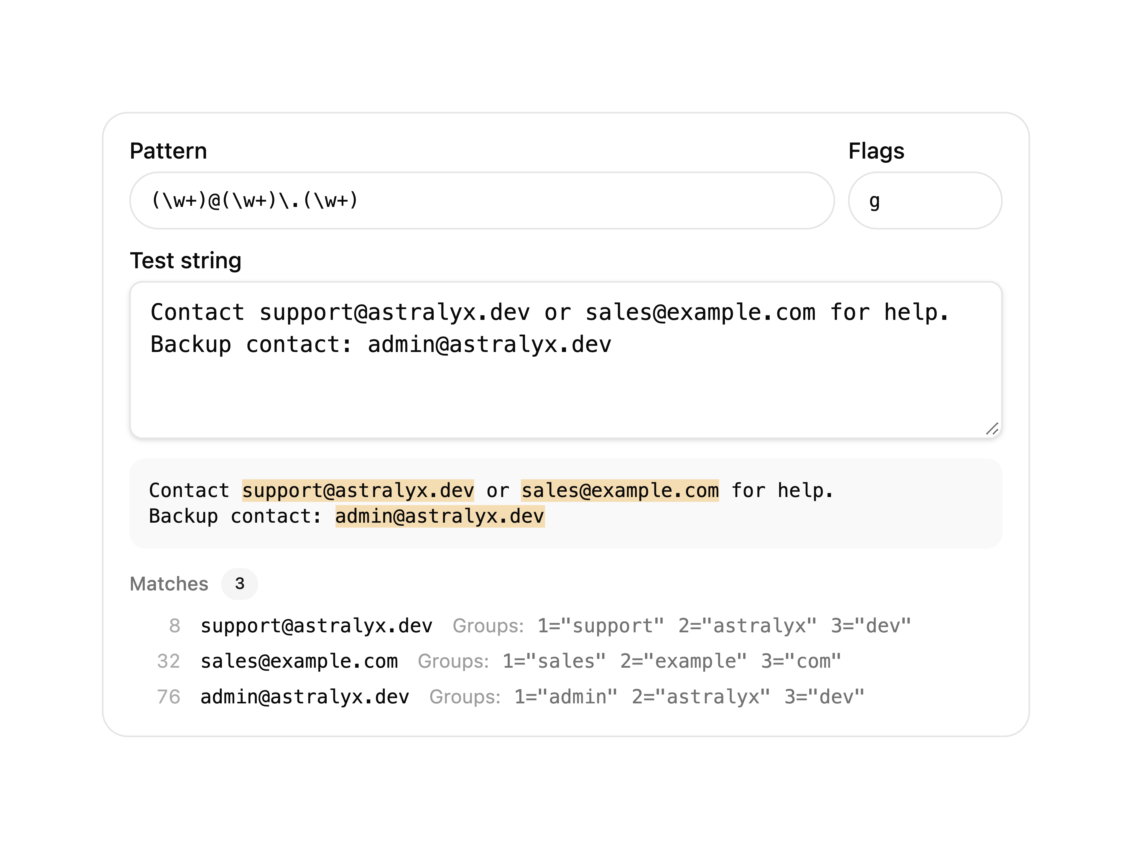 Regex Tester