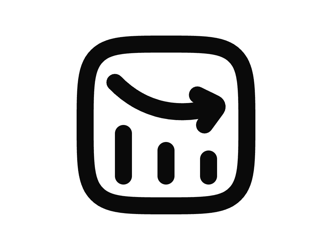 Analytics Down Icon