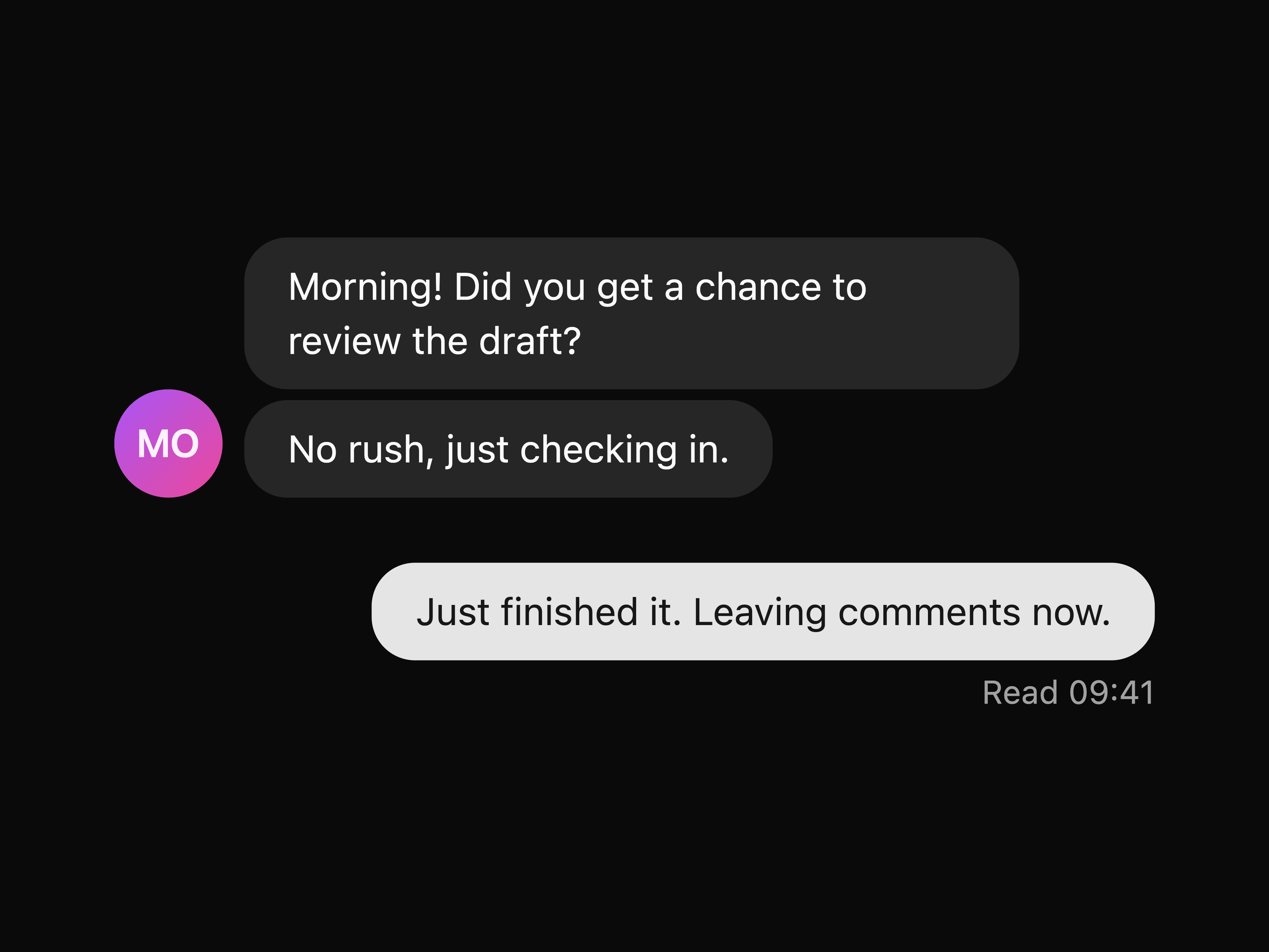Chat Bubble Thread