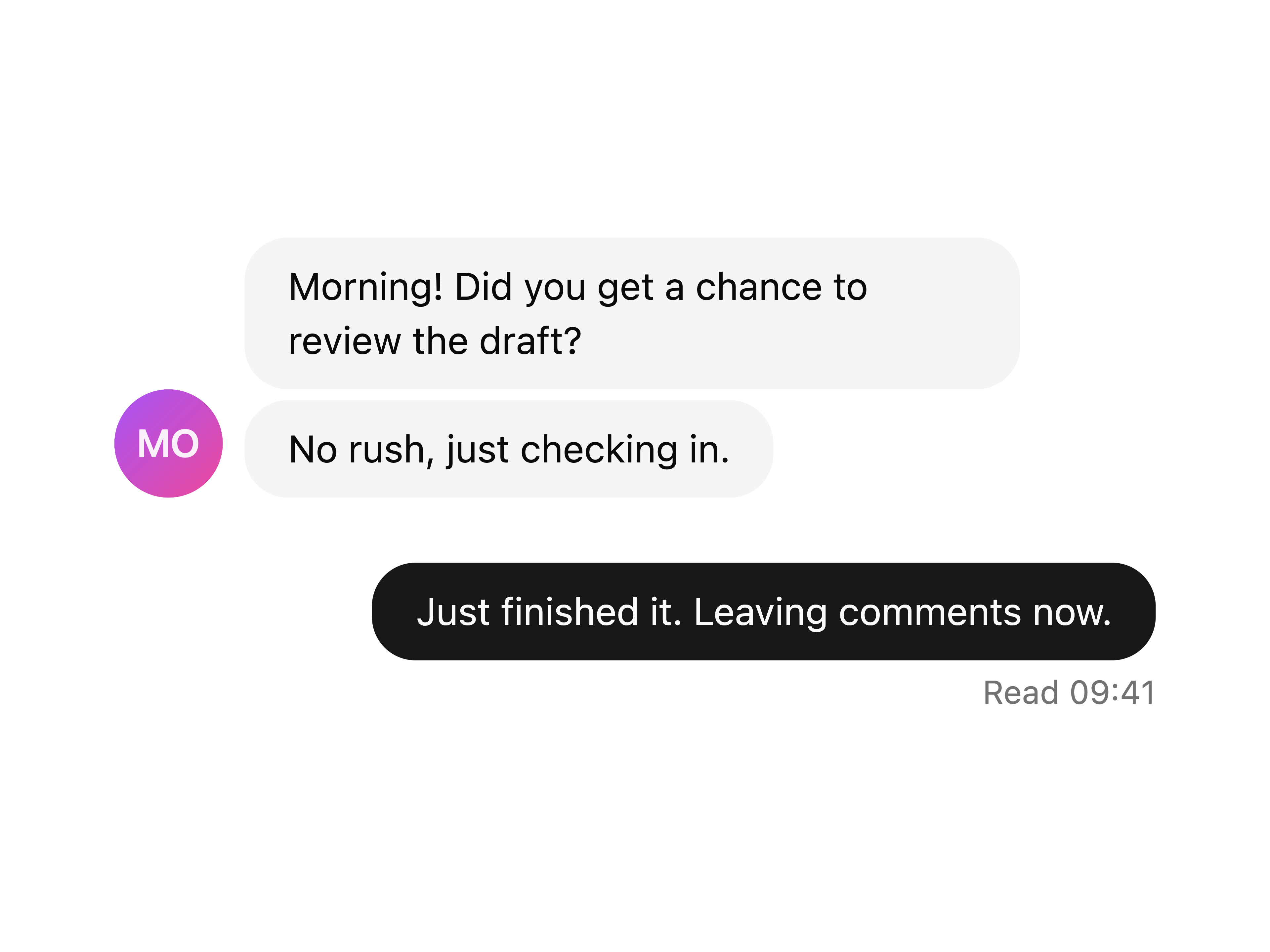 Chat Bubble Thread