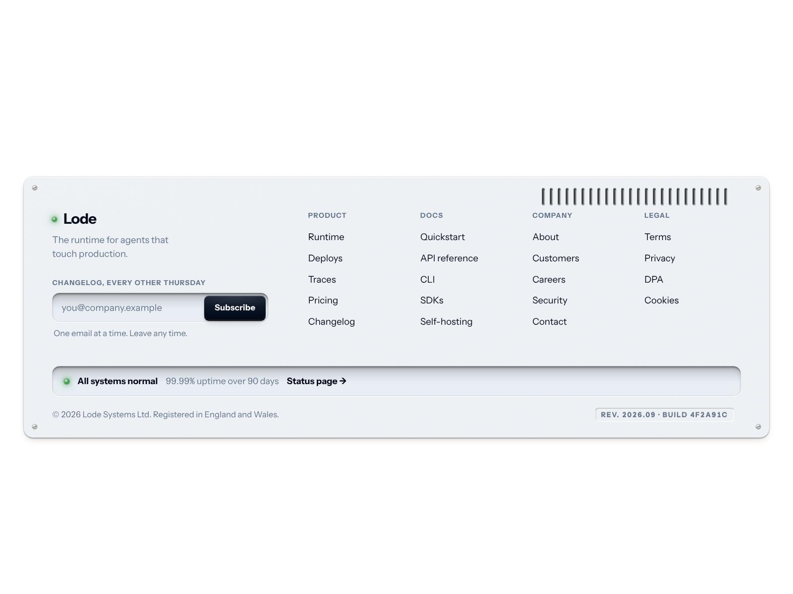 Machined Footer