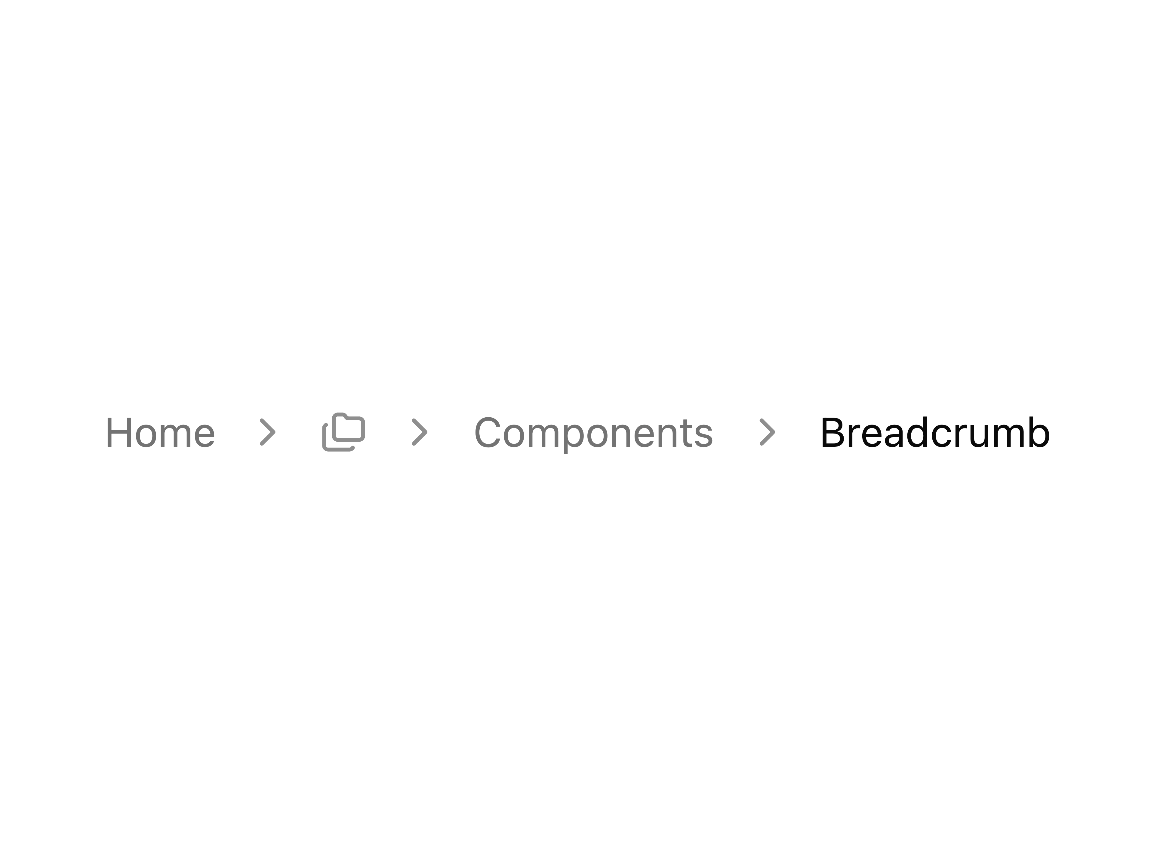 Breadcrumb with Folder Menu