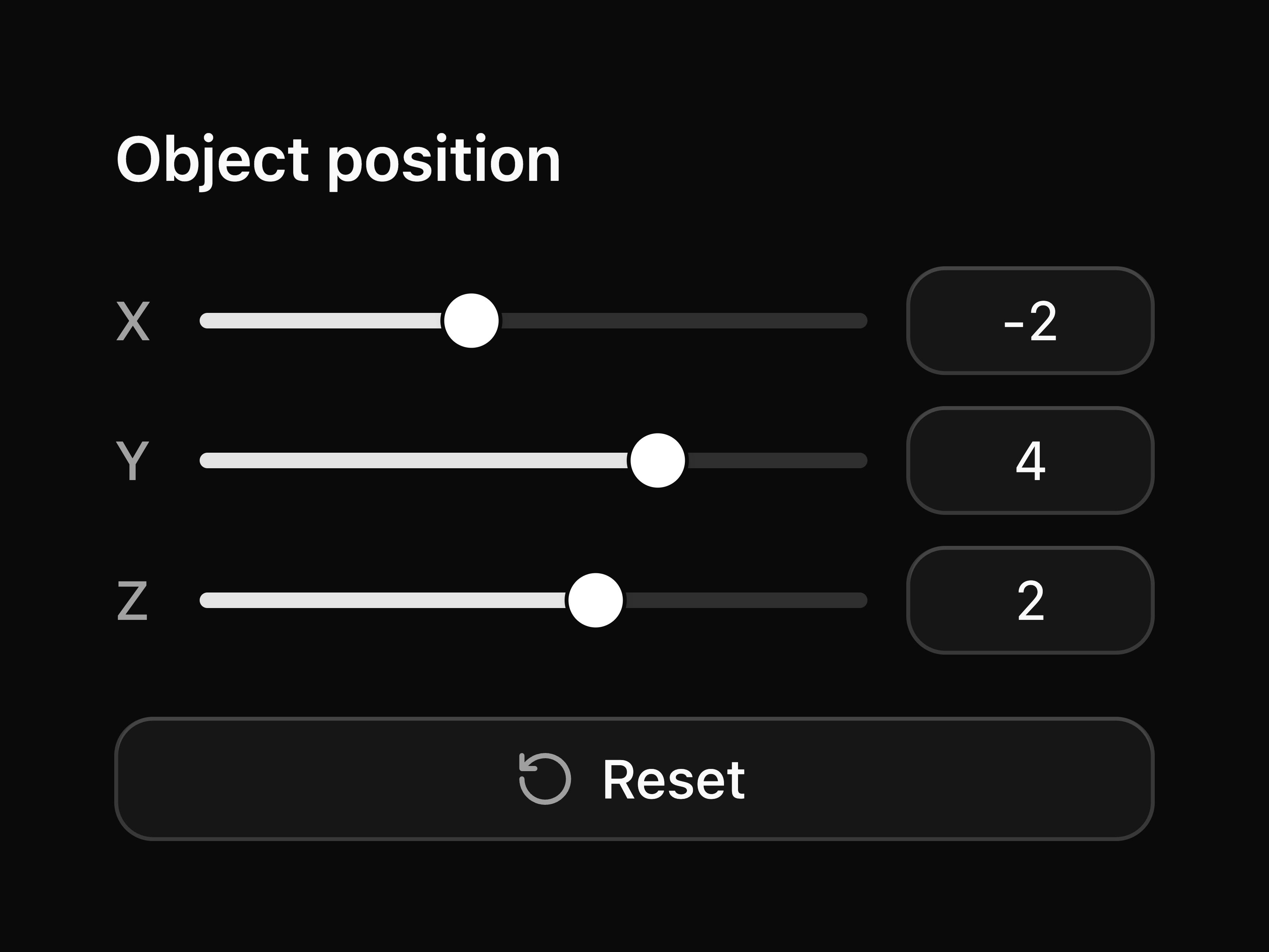 Object Position Slider