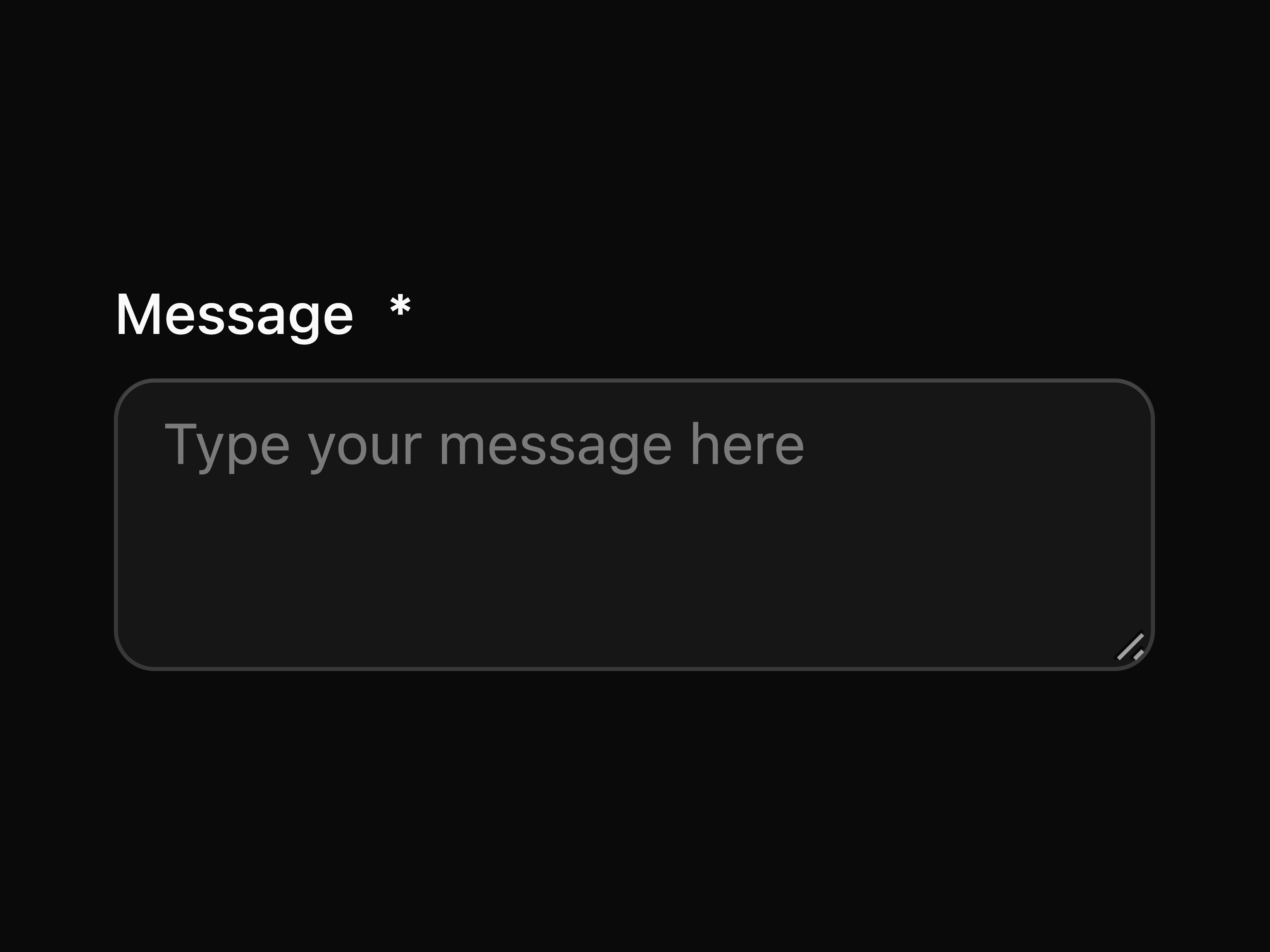 Required Message Textarea