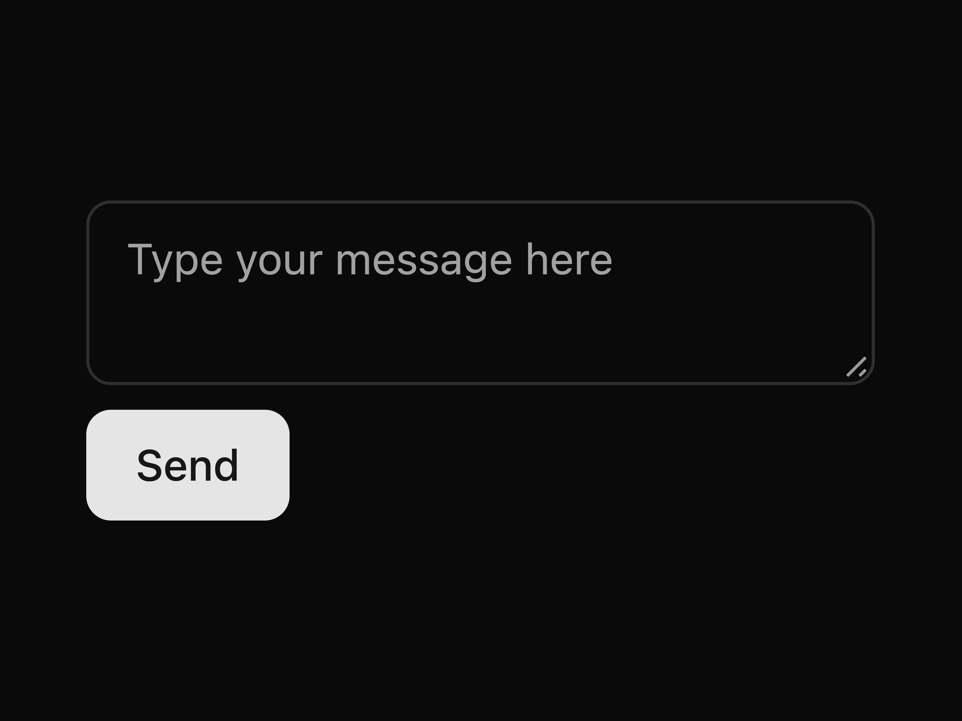 Textarea with Send Button