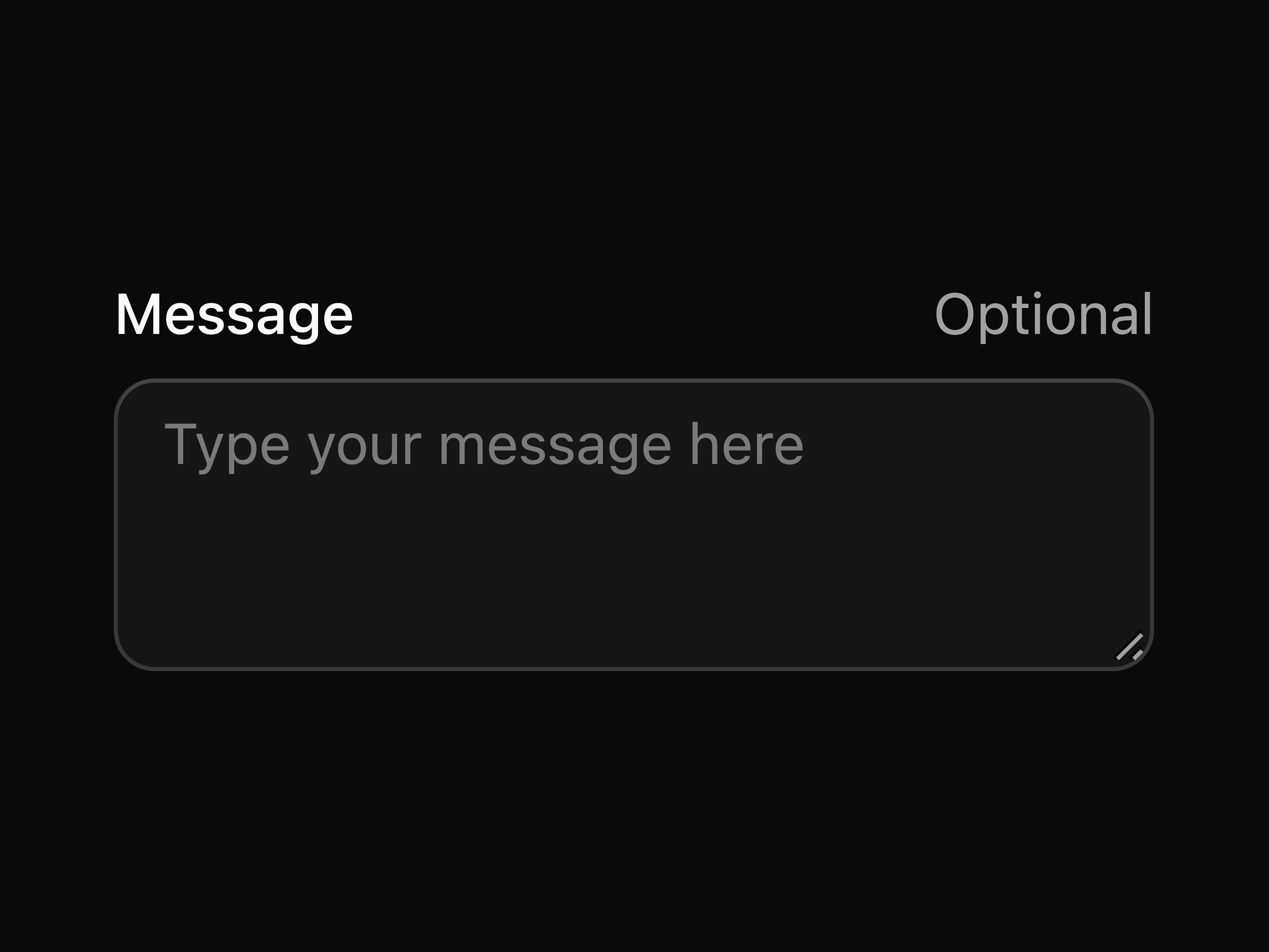 Optional Textarea Field