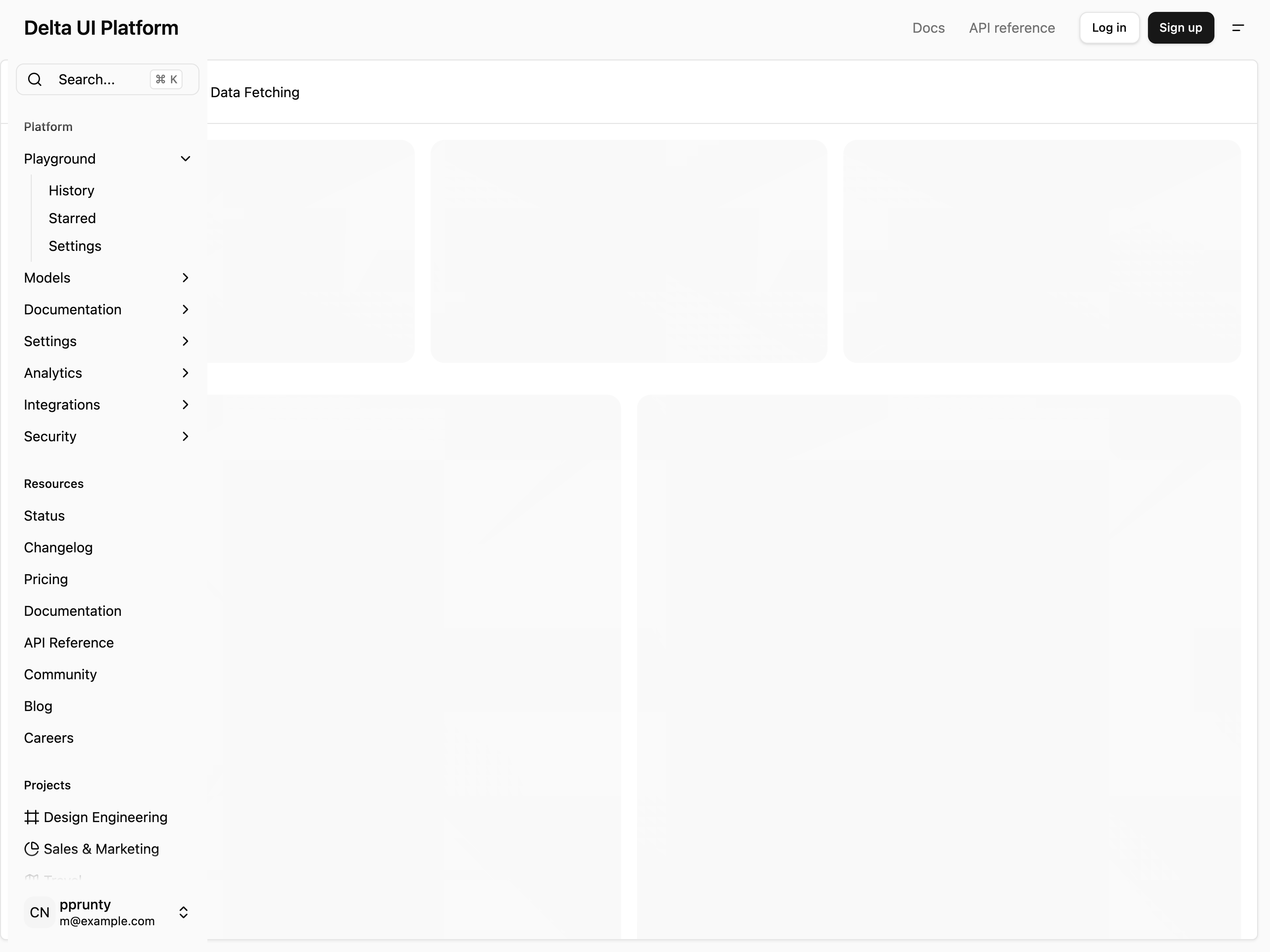 Admin Inset Layout