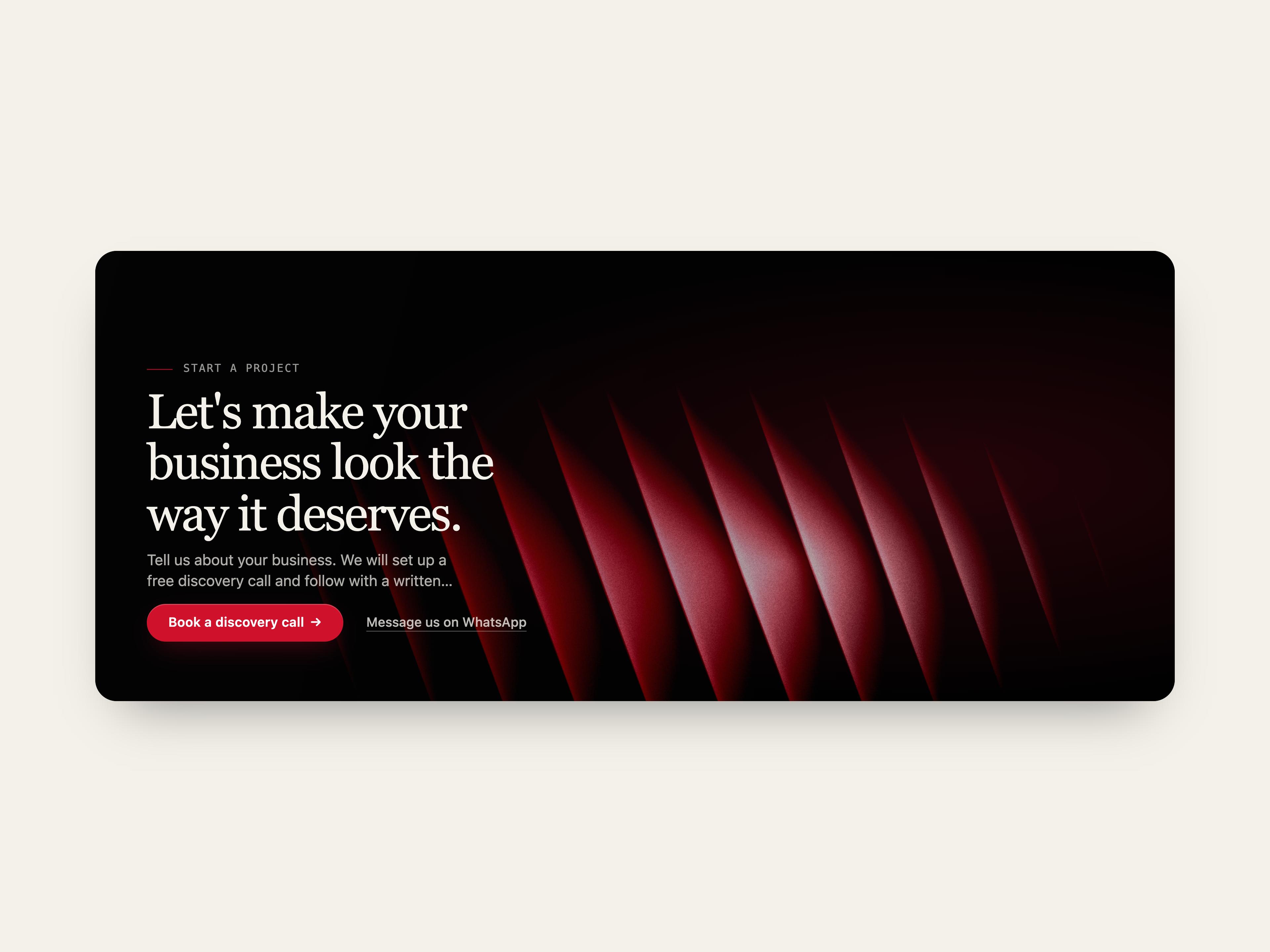 Gradient Blinds CTA Banner