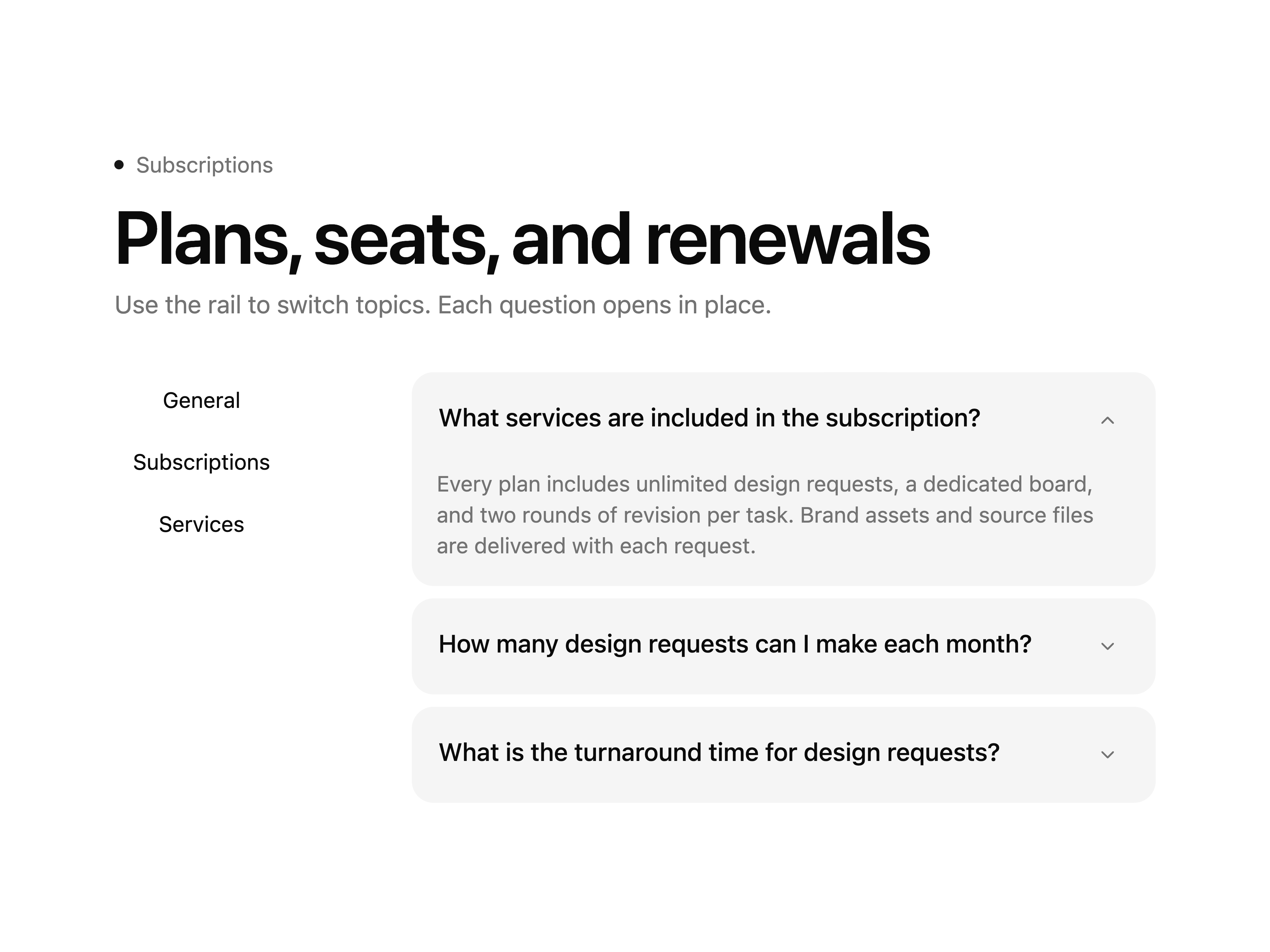 Categorized FAQ
